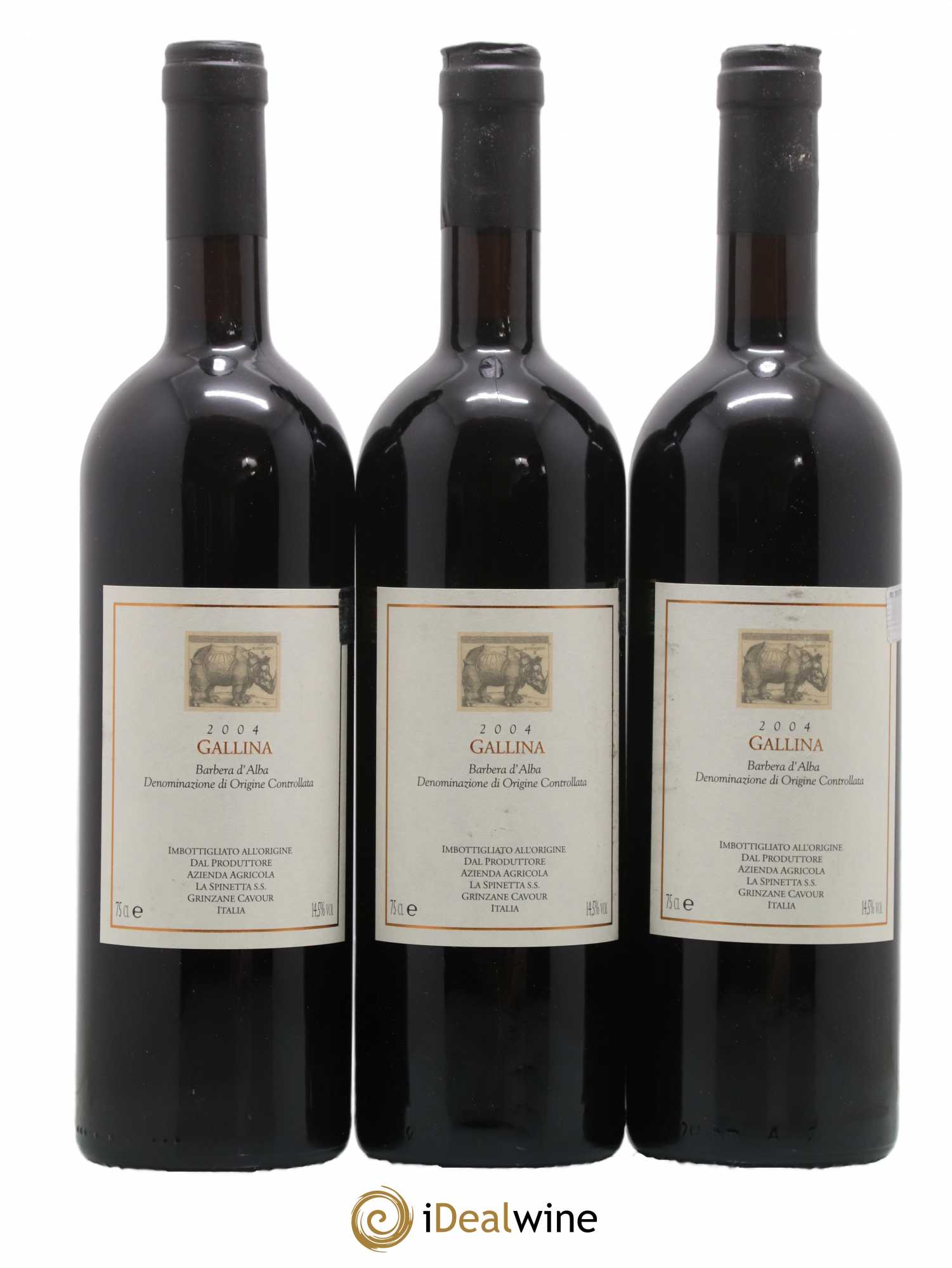 Barbera d'Alba DOC Gallina La Spinetta 2004 - Posten von 3 Flaschen - 0
