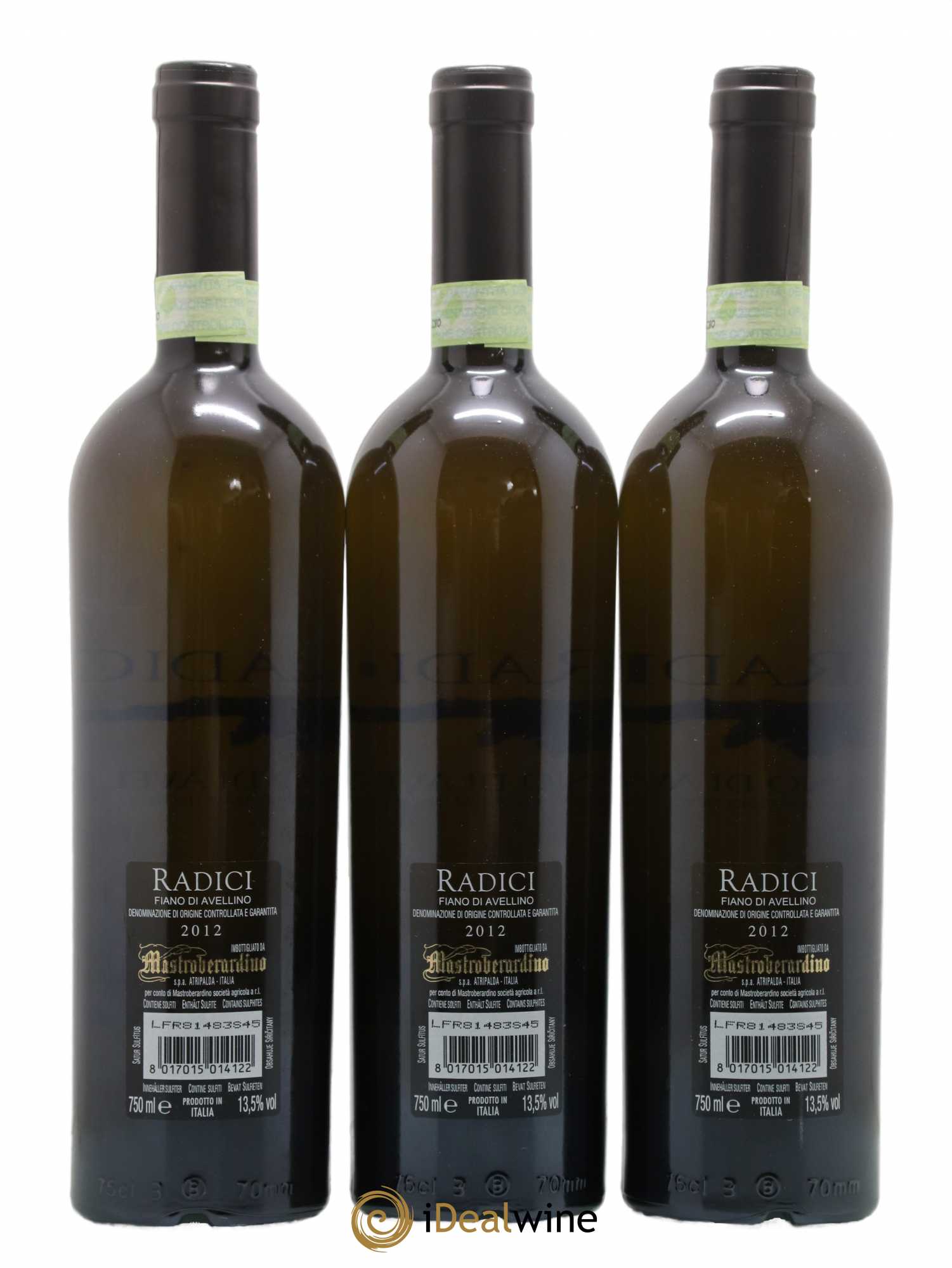 Italie Fiano di Avellino DOCG Radici Mastroberardino (sans prix de réserve) 2012 - Posten von 3 Flaschen - 1