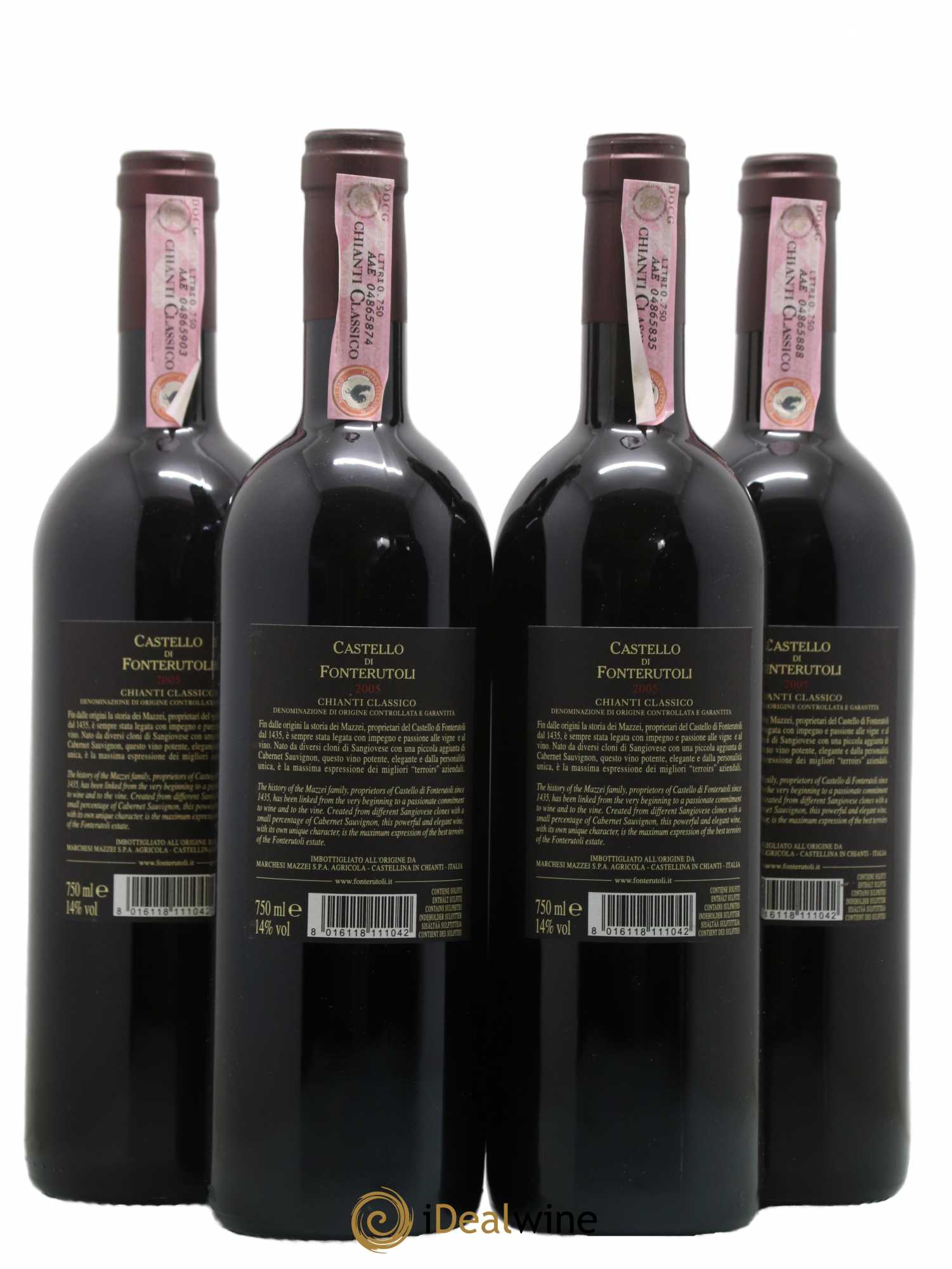 Chianti Classico DOCG Castello di Fonterutoli Mazzei (sans prix de réserve) 2005 - Posten von 4 Flaschen - 1
