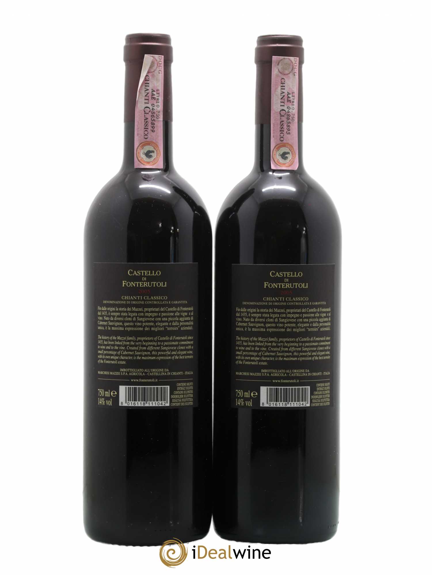 Chianti Classico DOCG Gran Selezione Castello di Fonterutoli Mazzei 2005 - Posten von 2 Flaschen - 1