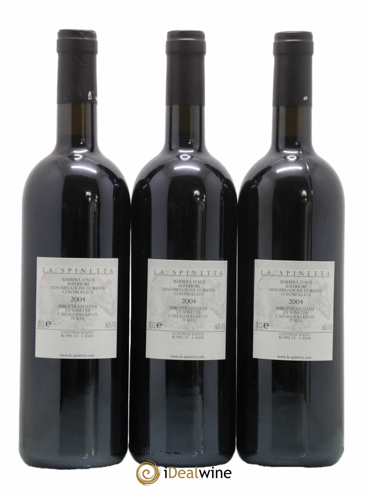 Italie Barbera d'Asti DOCG Bionzo Superiore La Spinetta 2004 - Posten von 3 Flaschen - 1