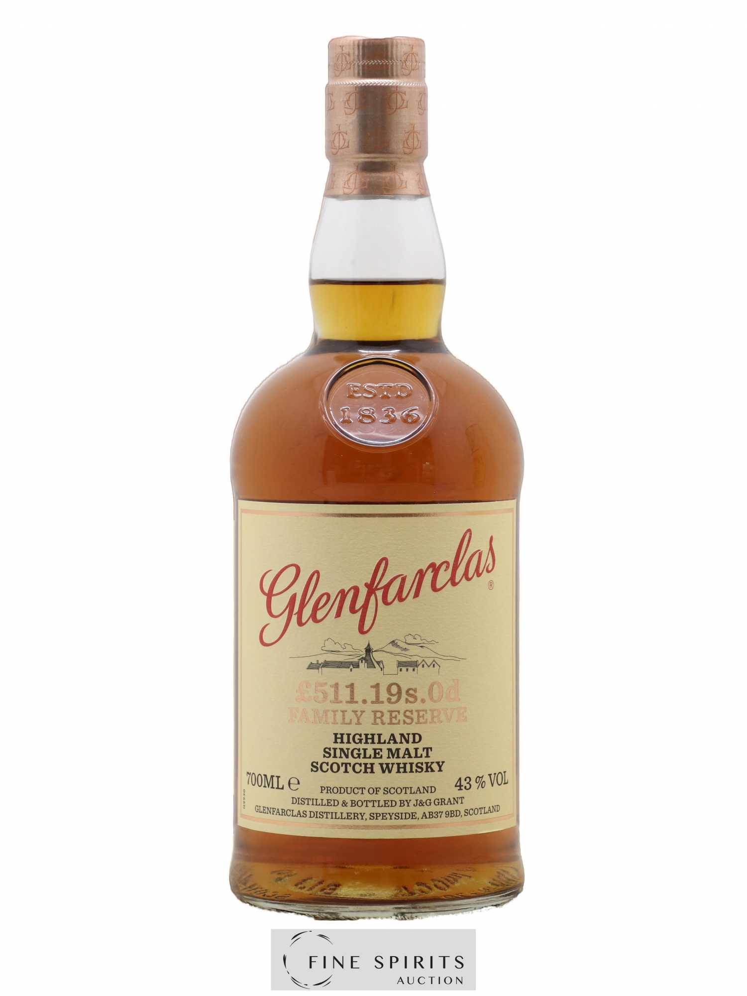 Glenfarclas Of. 511.19s.Od Family Reserve - Lot de 1 bouteille - 1