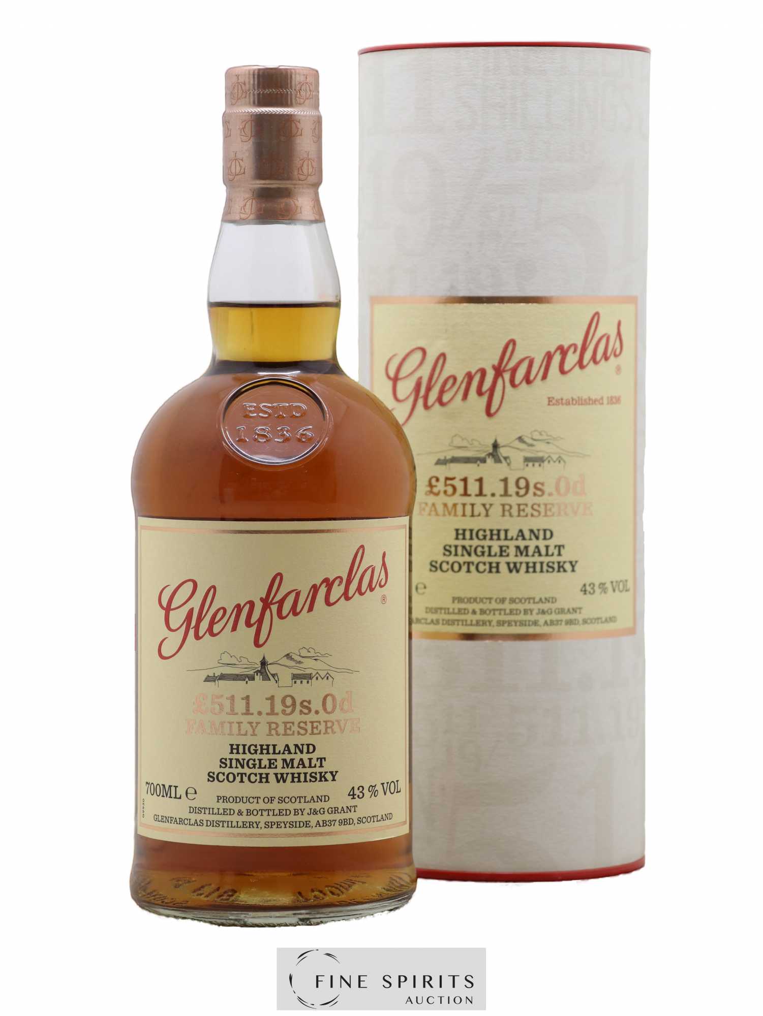 Glenfarclas Of. 511.19s.Od Family Reserve - Lot de 1 bouteille - 0