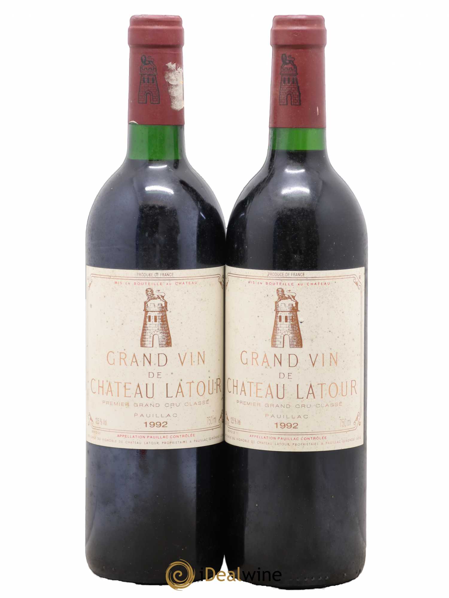 Château Latour 1er Grand Cru Classé 1992 - Lot de 2 bouteilles - 0