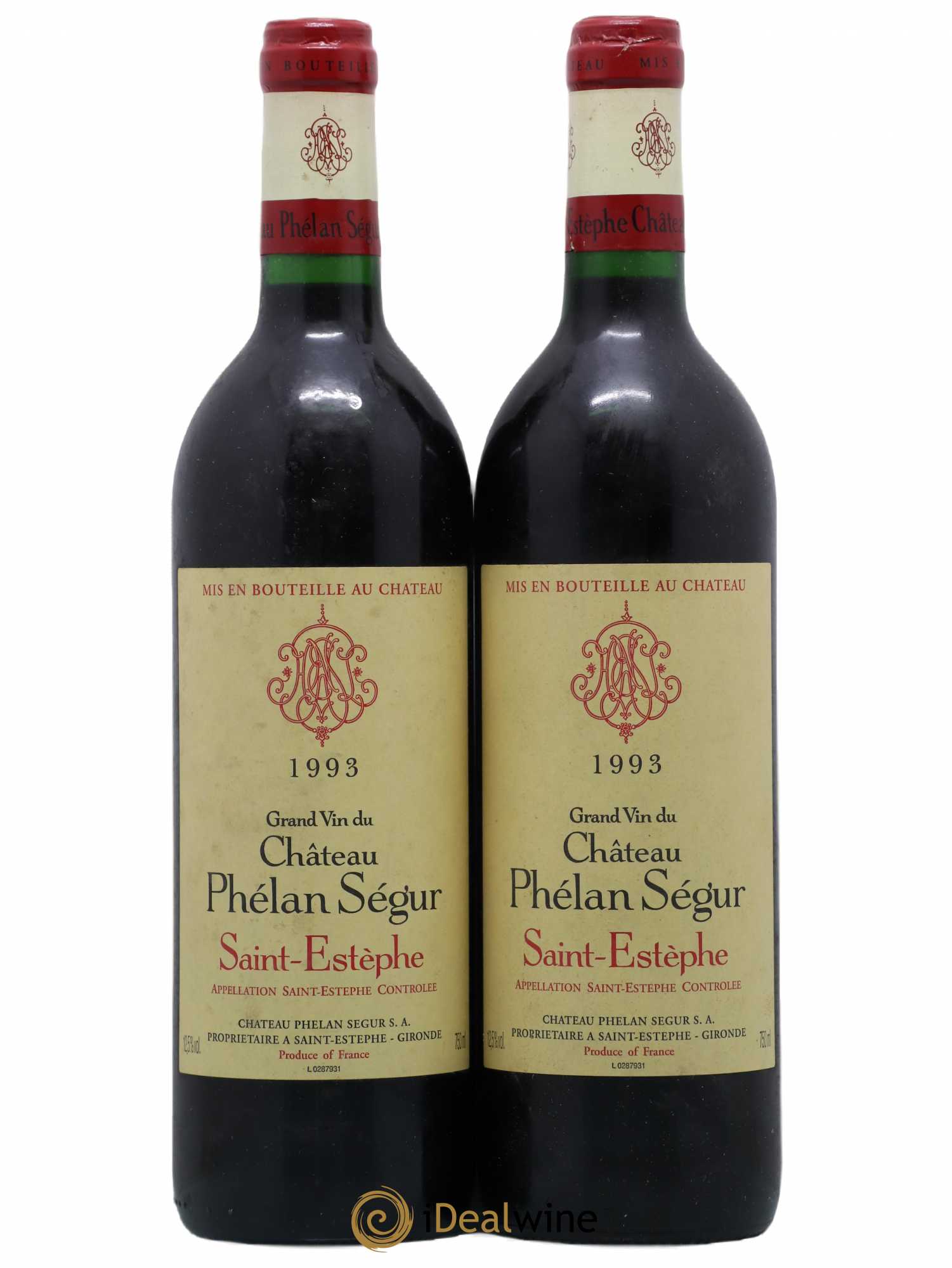 Château Phélan Ségur 1993 - Lot de 2 bouteilles - 0