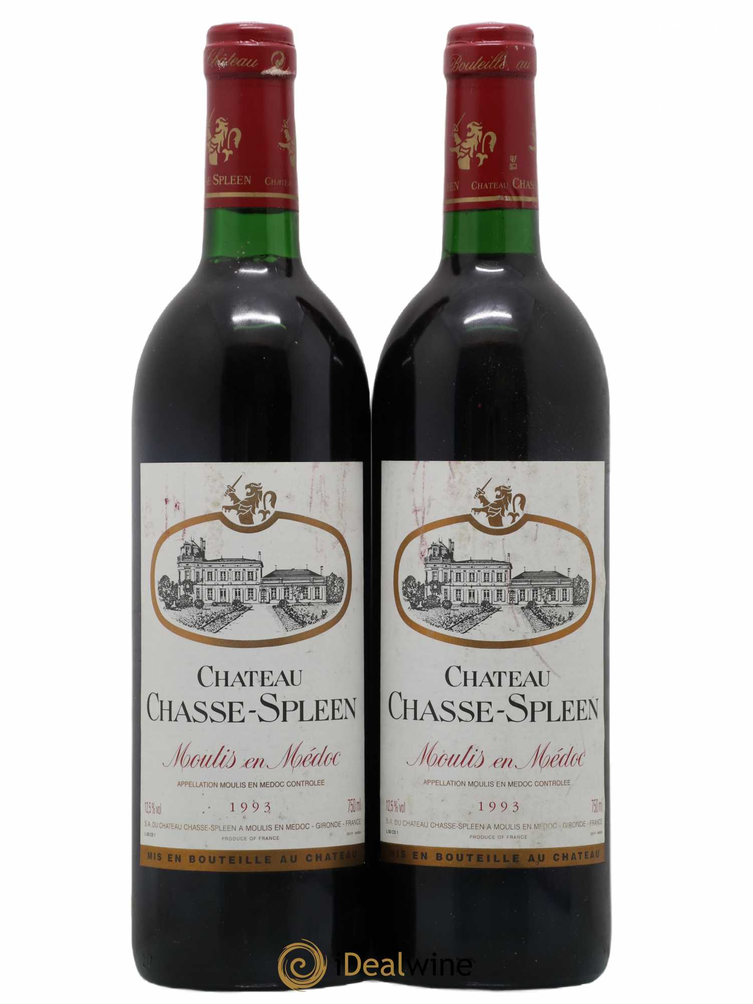 Château Chasse Spleen 1993 - Lot de 2 bouteilles - 0