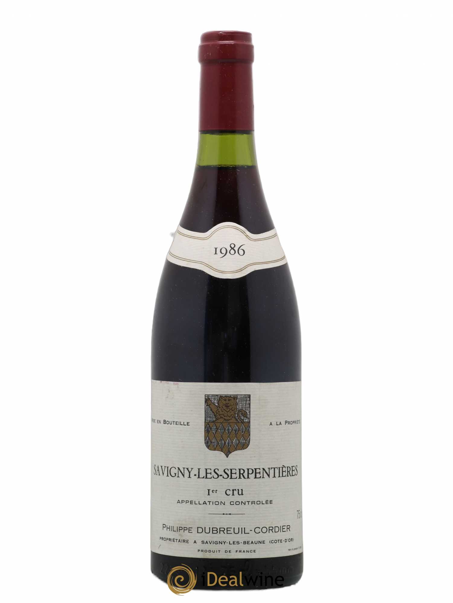 Savigny-lès-Beaune 1er Cru Les Serpentières Philippe Dubreuil Cordier 1986 - Posten von 1 Flasche - 0