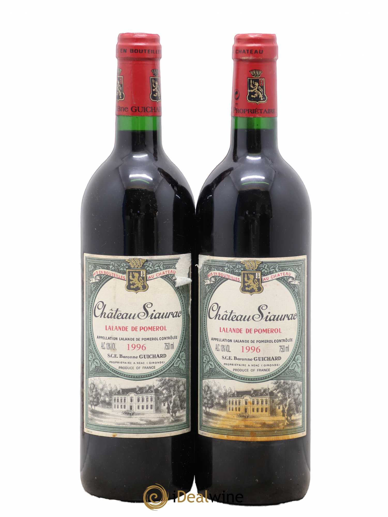 Château Siaurac 1996 - Lot de 2 bouteilles - 0