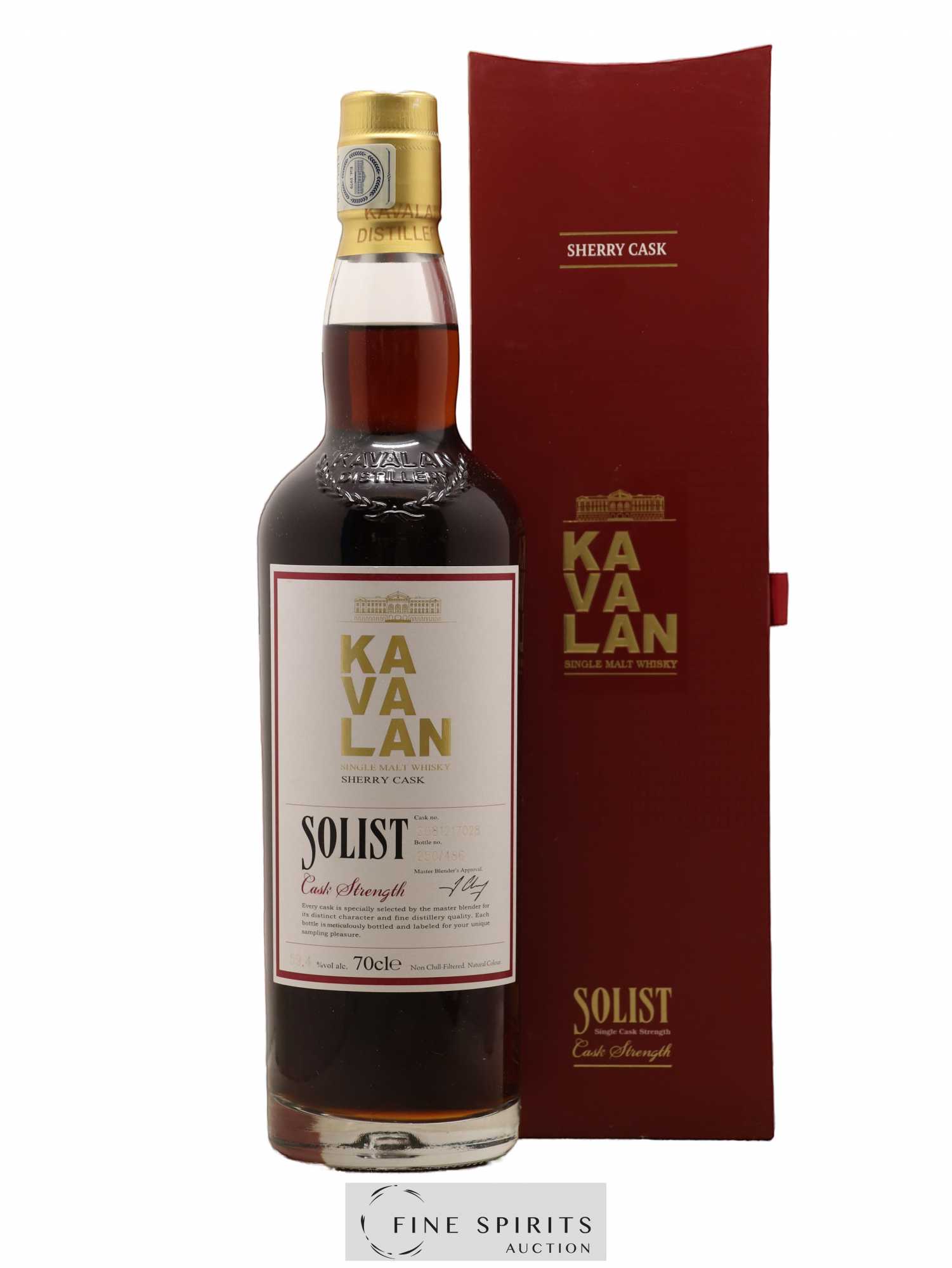 Kavalan Of. Solist Sherry Cask n°S081217028 - One of 486 - bottled 2017 Cask Strength - Lot de 1 bouteille - 0