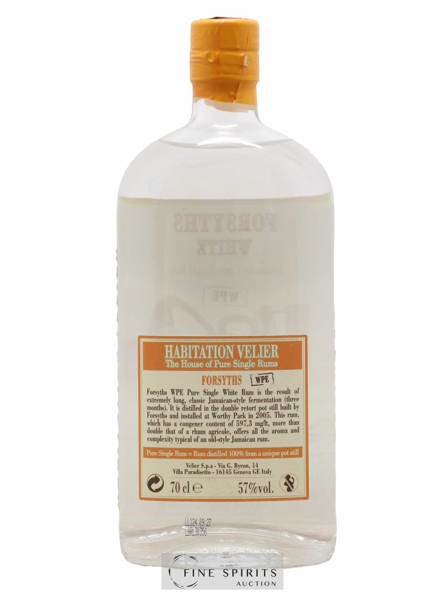 Forsyths Velier White - WPE bottled 2017 Habitation Velier - Lot de 1 bouteille - 1