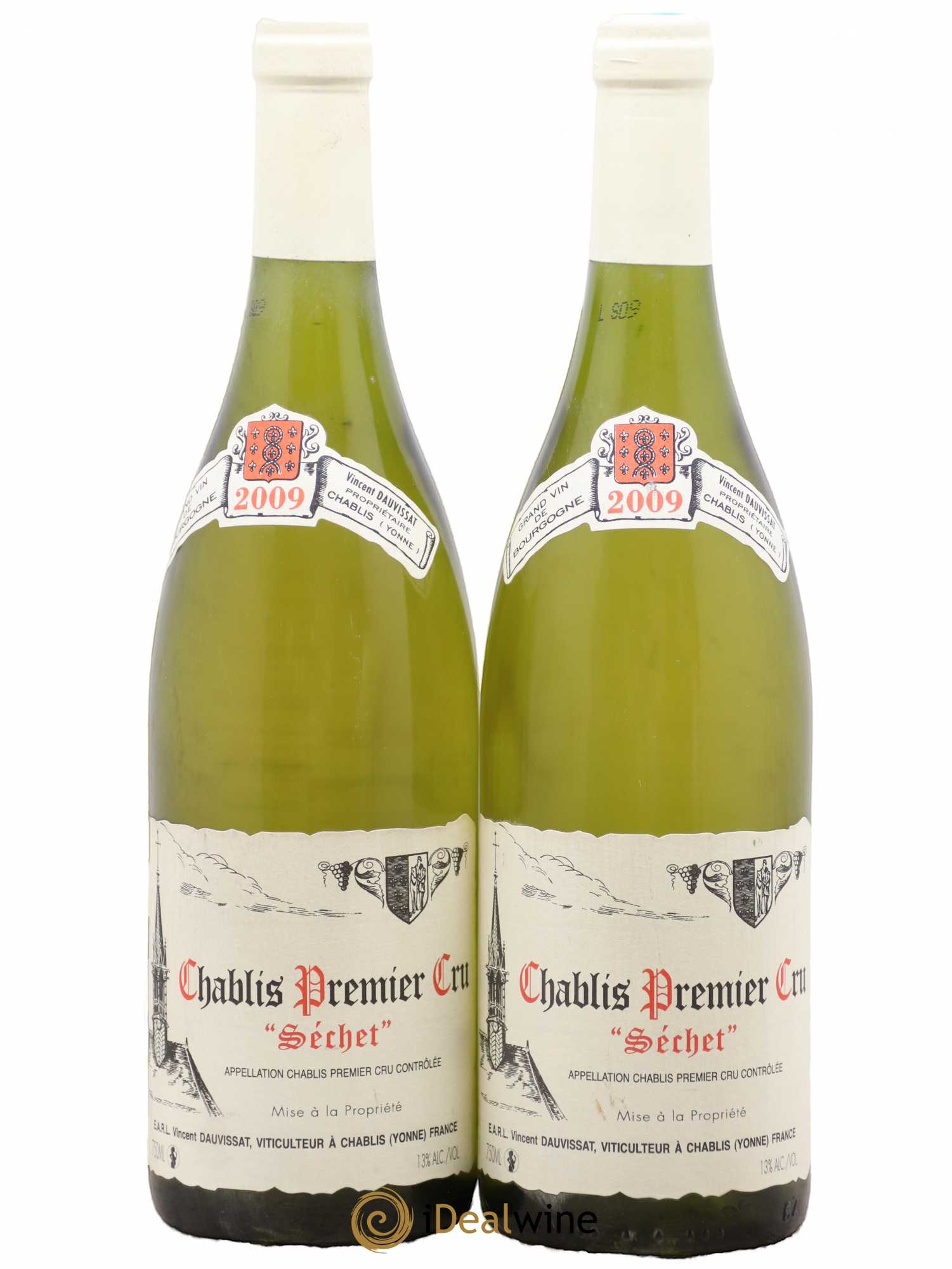 Chablis 1er Cru Séchet Vincent Dauvissat (Domaine) 2009 - Lot de 2 bouteilles - 0