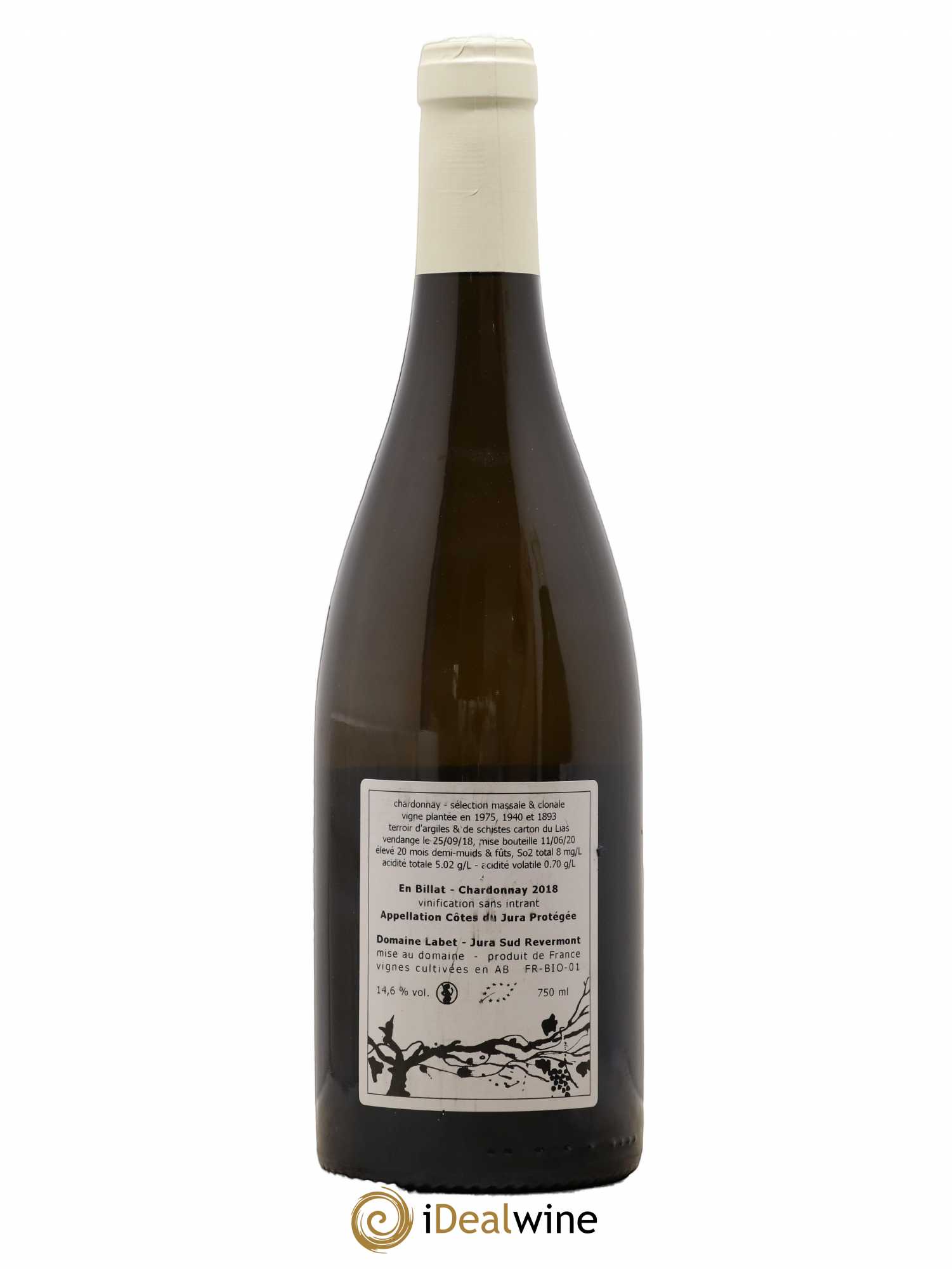 Côtes du Jura Chardonnay En Billat Labet (Domaine) 2018 - Lot de 1 bouteille - 1