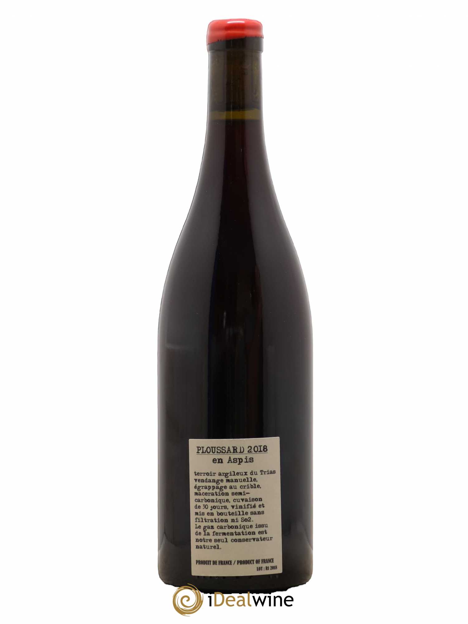 Arbois-Pupillin Ploussard En Aspis Adeline Houillon & Renaud Bruyère 2018 - Lot de 1 bouteille - 1