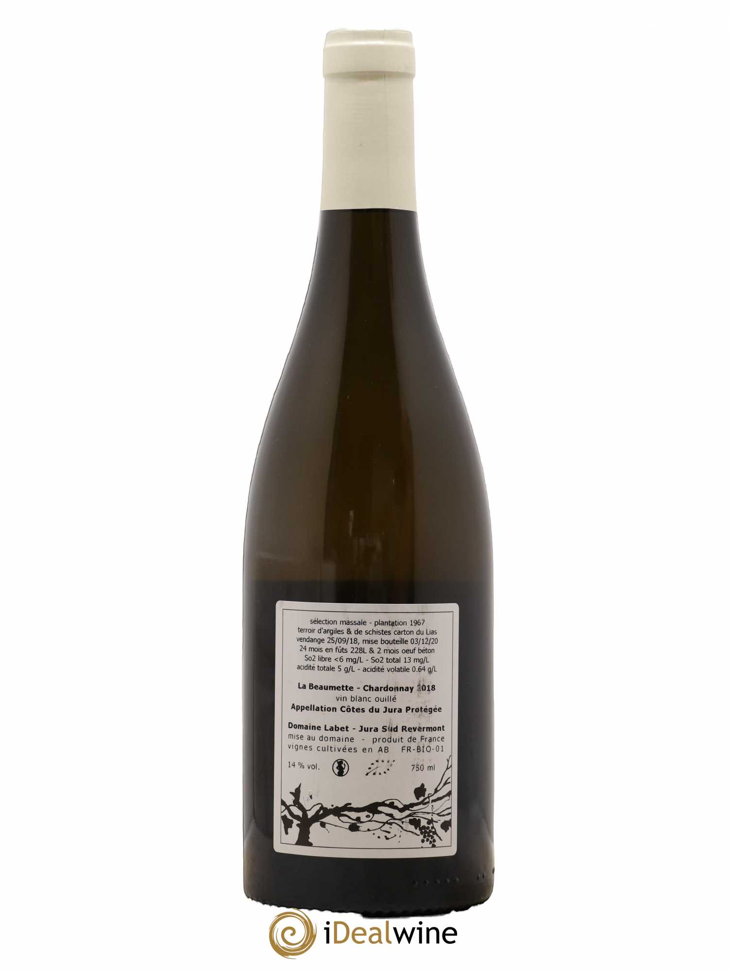 Côtes du Jura Chardonnay La Beaumette Labet (Domaine) 2018 - Lot de 1 bouteille - 1