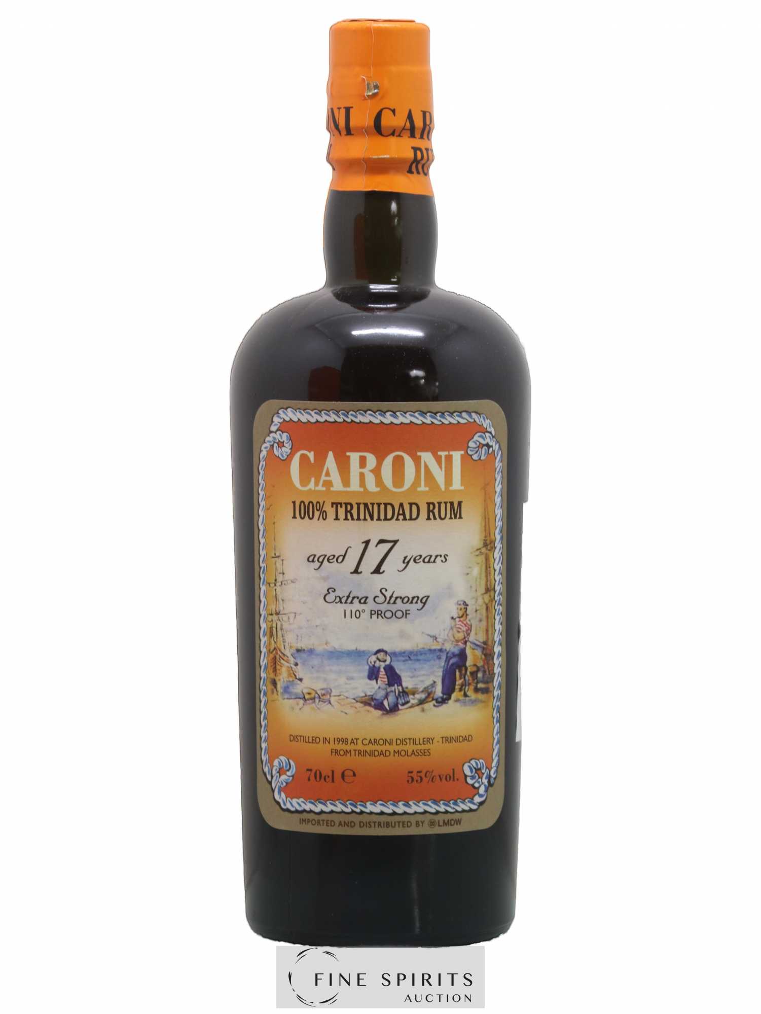 Caroni 17 years 1998 Of. 110° Proof bottled 2015 LMDW Extra Strong - Lot de 1 bouteille - 1