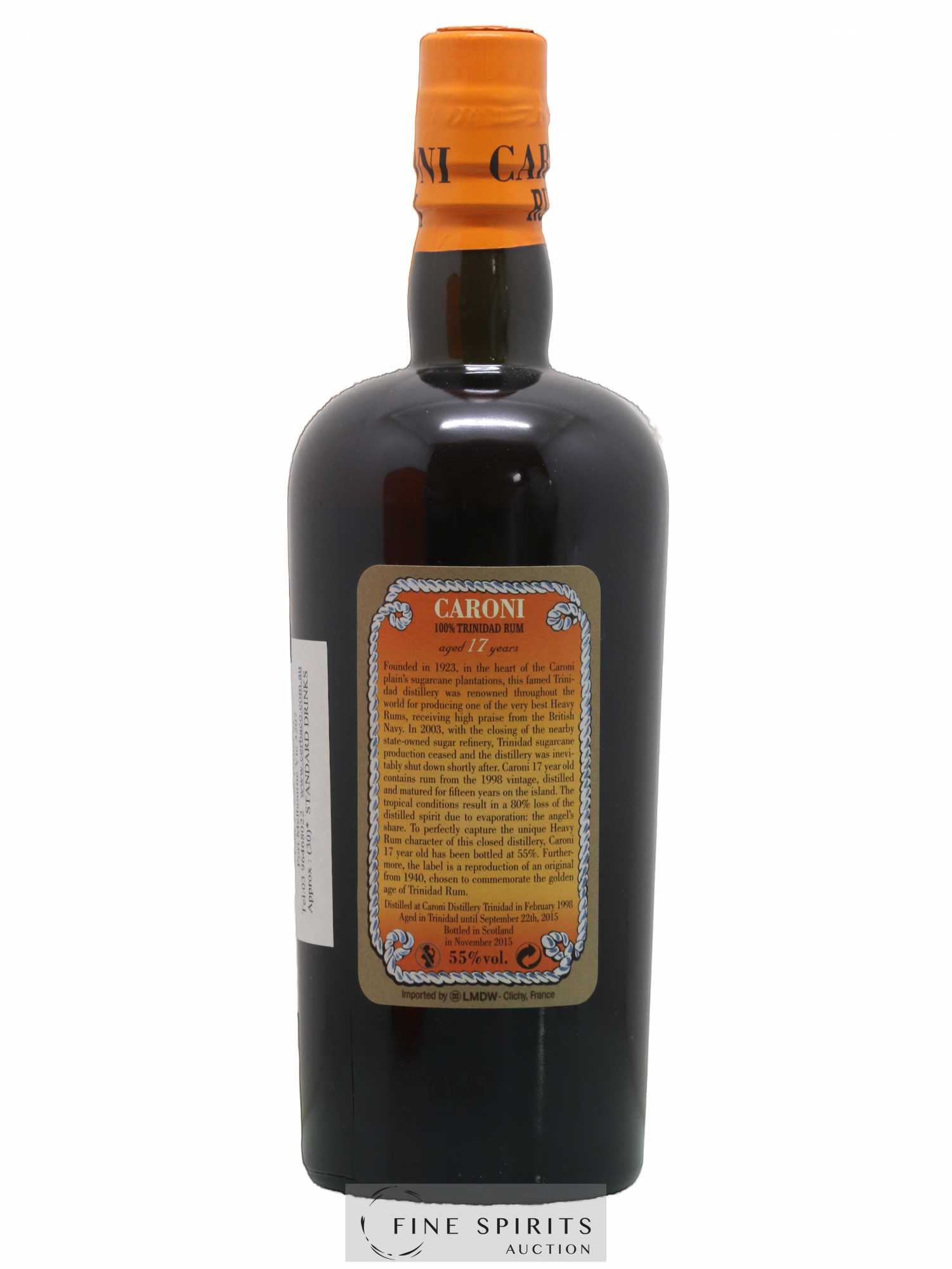 Caroni 17 years 1998 Of. 110° Proof bottled 2015 LMDW Extra Strong - Lot de 1 bouteille - 2