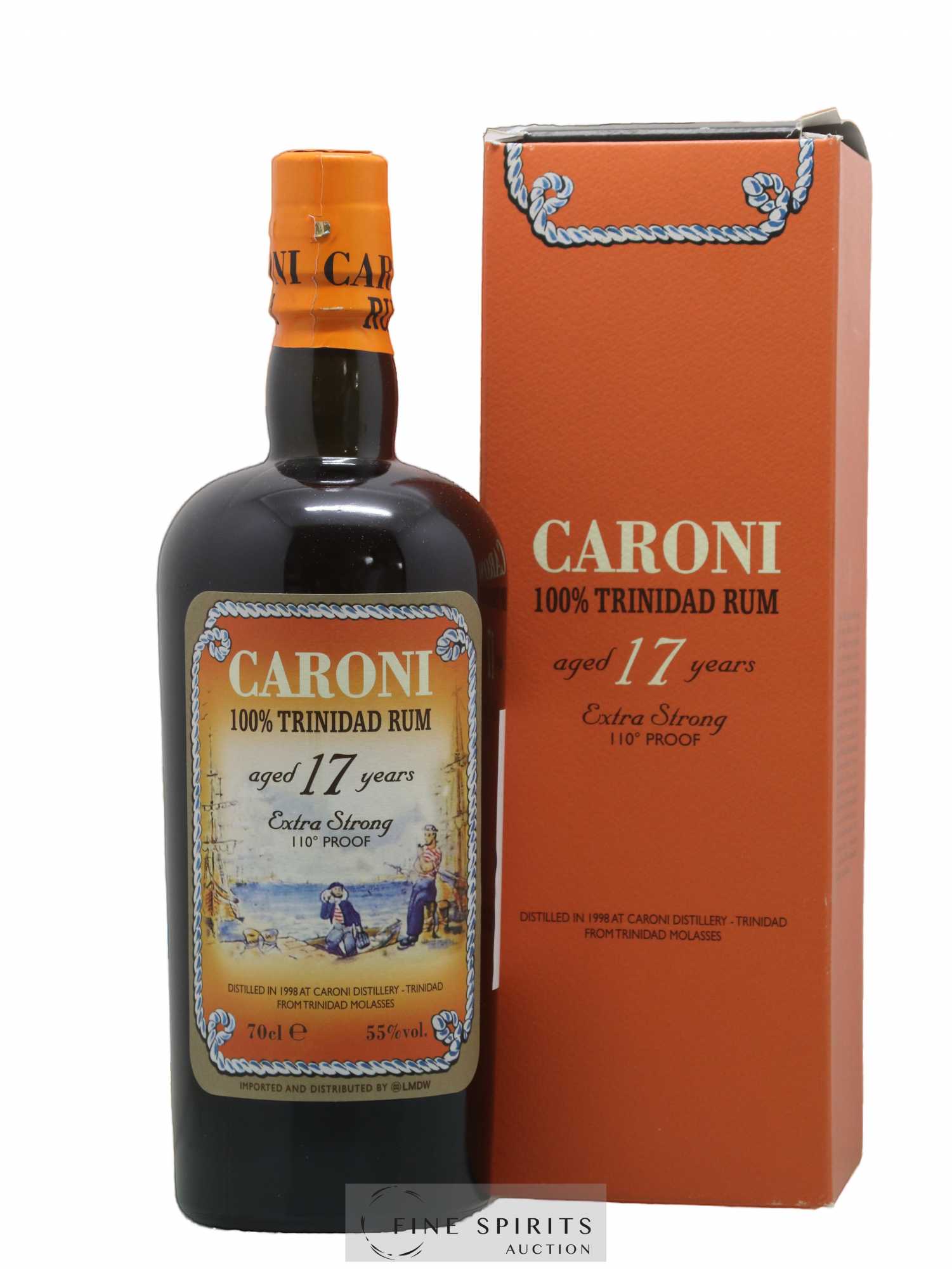 Caroni 17 years 1998 Of. 110° Proof bottled 2015 LMDW Extra Strong - Lot de 1 bouteille - 0