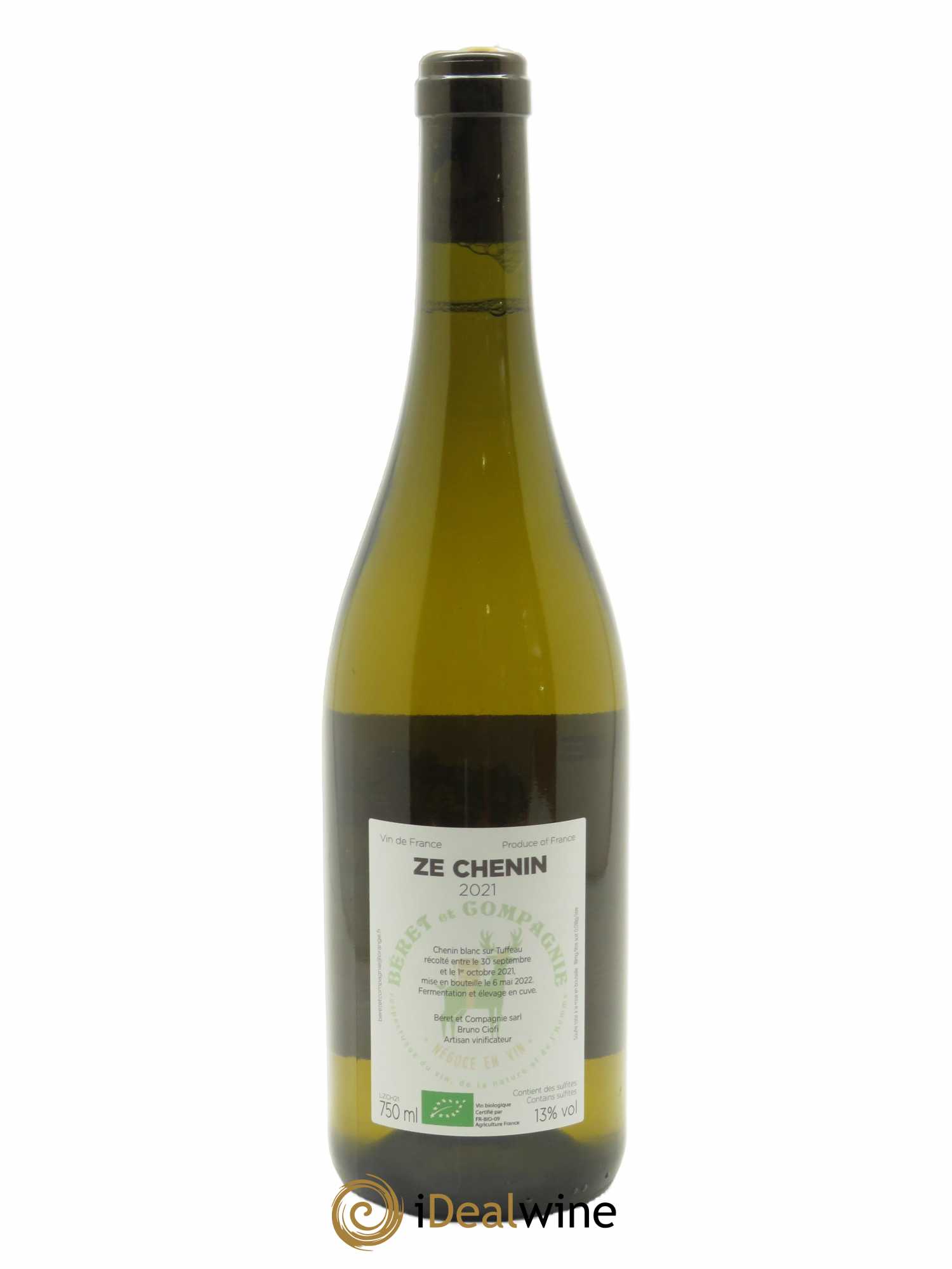 Vin de France Ze Chenin Béret et Compagnie - Bruno Ciofi 2021 - Lot de 1 bouteille - 2