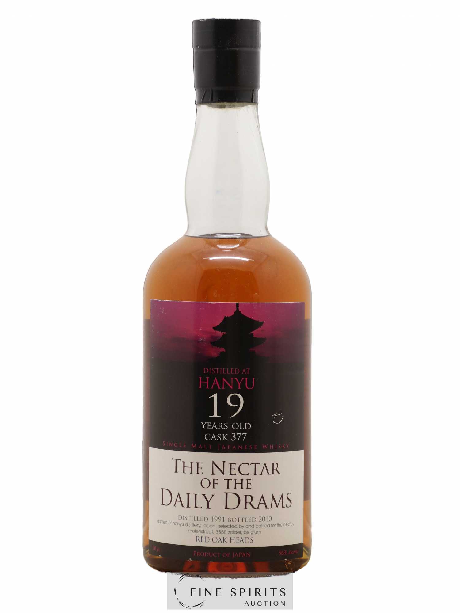 Hanyu 19 years 1991 The Nectar Of The Daily Drams Red Oak Heads - Cask n°377 - bottled 2010 - Lot de 1 bouteille - 0