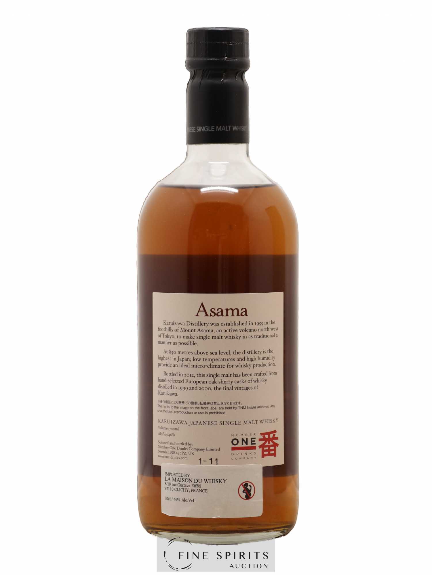 Asama Number One Drinks Karuizawa 1999 - 2000 bottled 2012 - Lot de 1 bouteille - 2