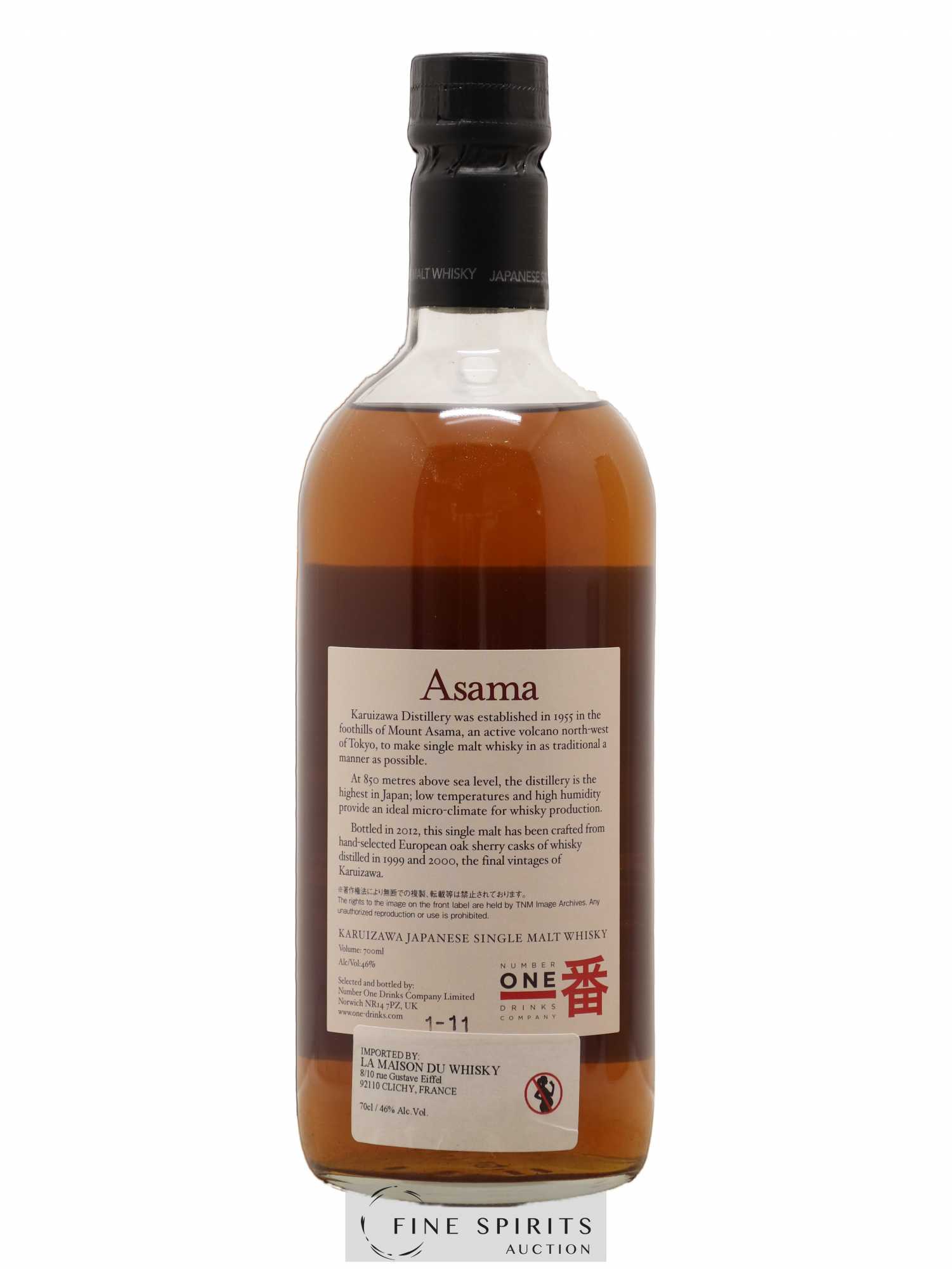 Asama Number One Drinks Karuizawa 1999 - 2000 bottled 2012 - Lot de 1 bouteille - 2