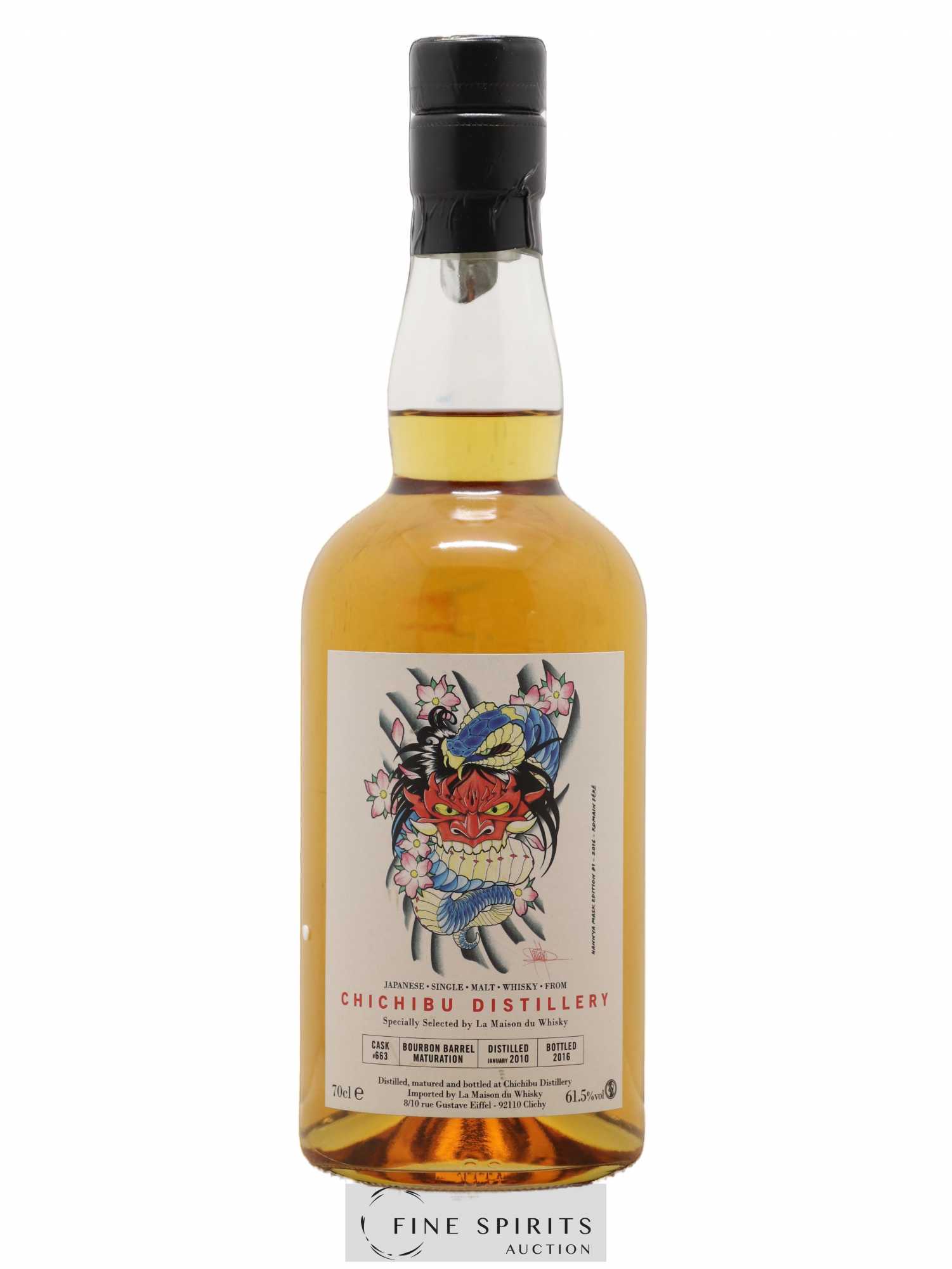 Chichibu 2010 Of. Bourbon Barrel Cask n°663 - bottled 2016 LMDW - Lot de 1 bouteille - 0