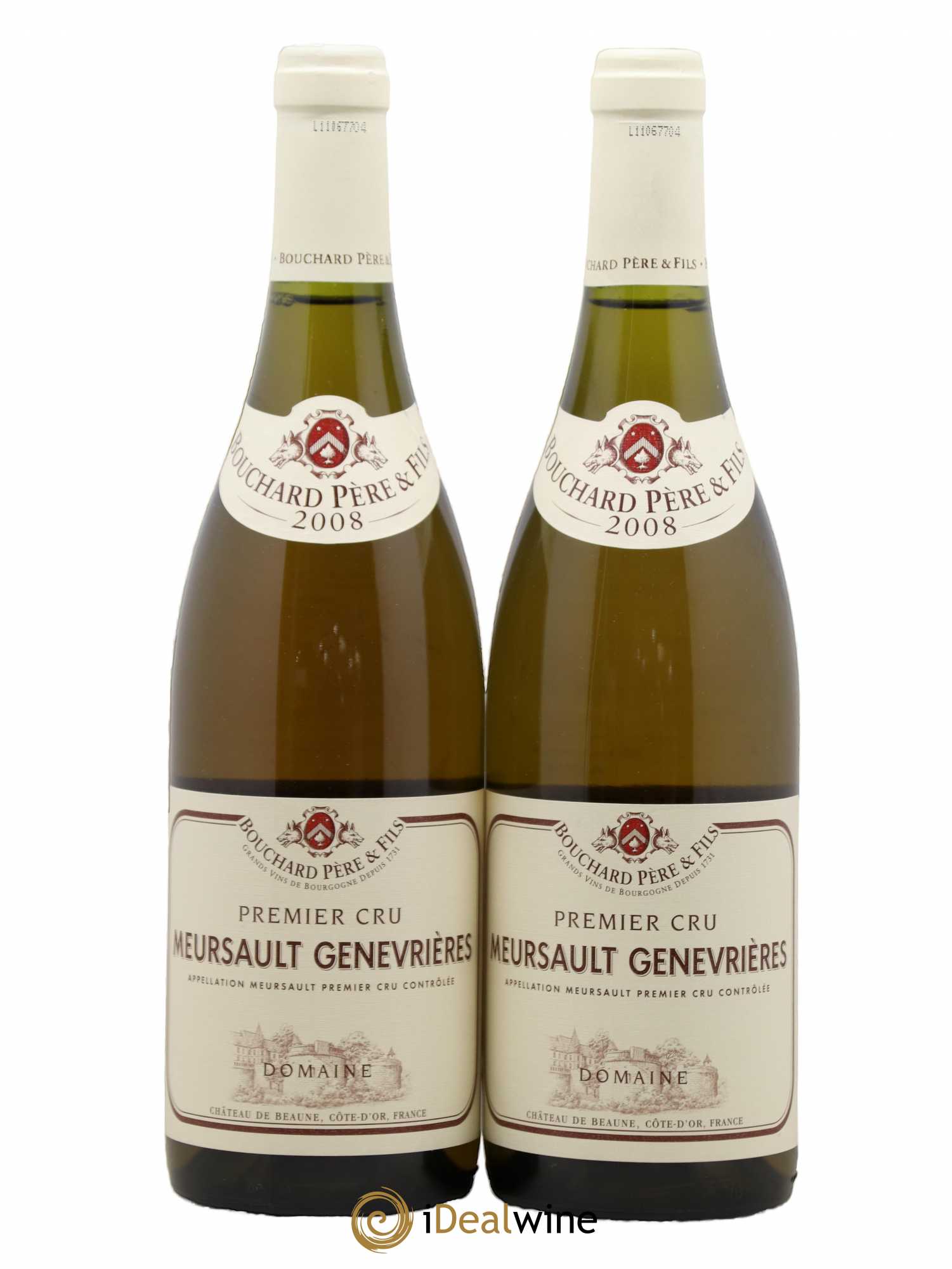 Meursault 1er Cru Genevrières Bouchard Père & Fils 2008 - Lot de 2 bouteilles - 0