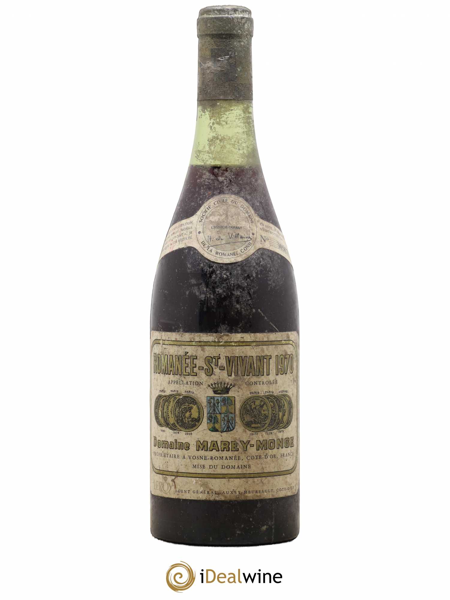 Romanée-Saint-Vivant Grand Cru Domaine de la Romanée-Conti Marey-Monge 1970 - Lot de 1 bouteille - 0