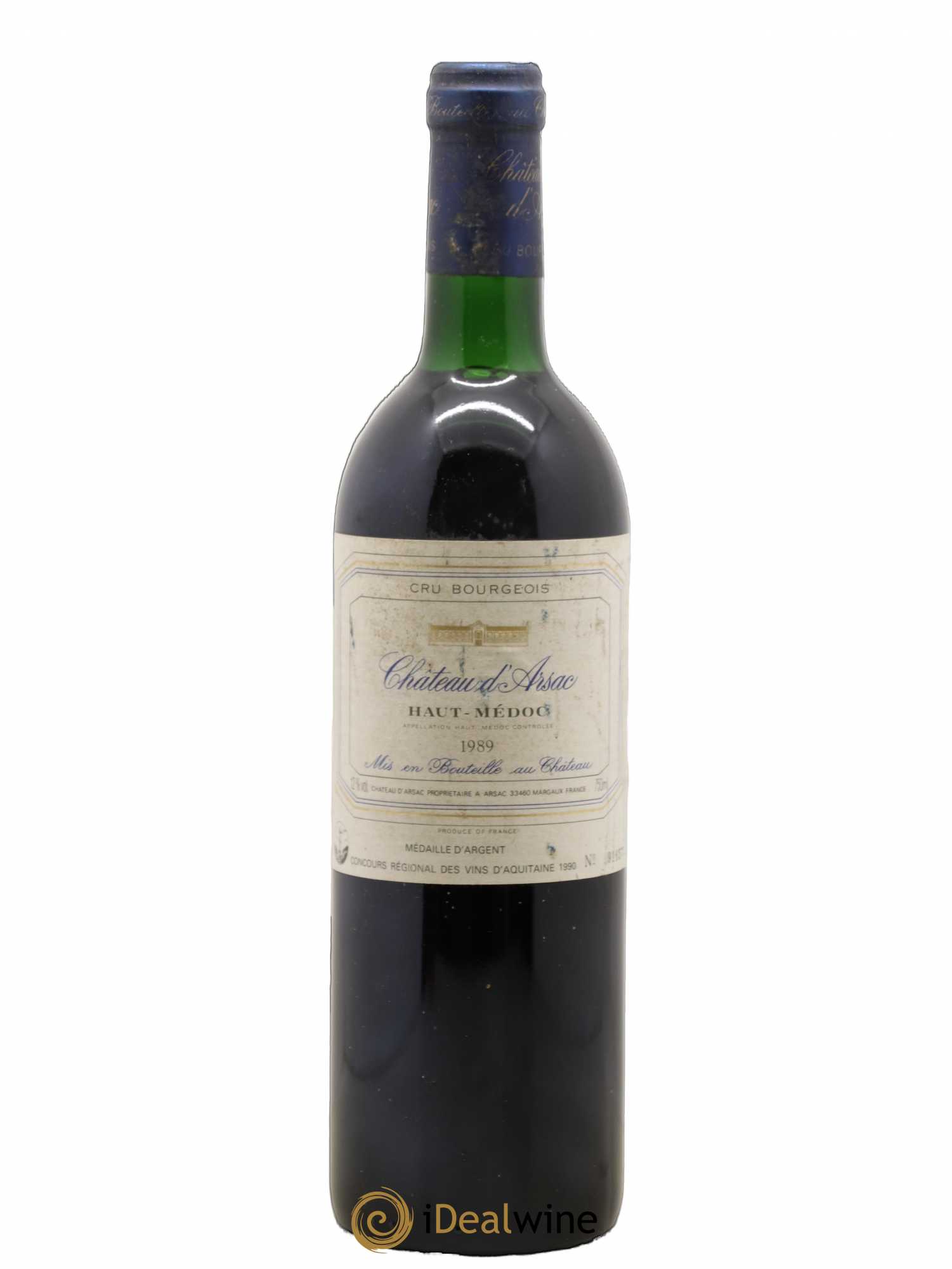 Château d' Arsac Cru Bourgeois 1989 - Lot de 1 bouteille - 0
