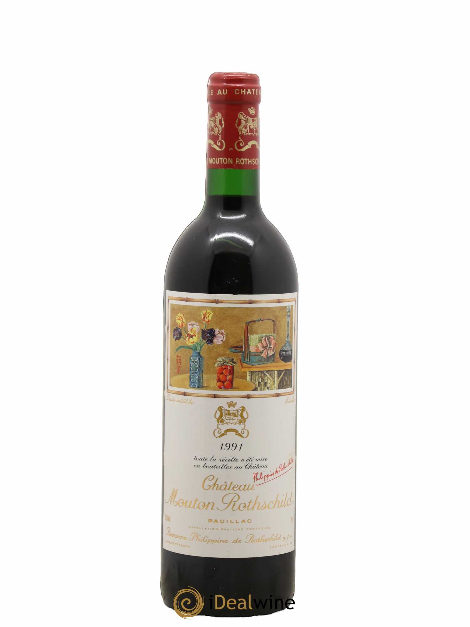 Château Mouton Rothschild 1er Grand Cru Classé 1991 - Lot de 1 bouteille - 0