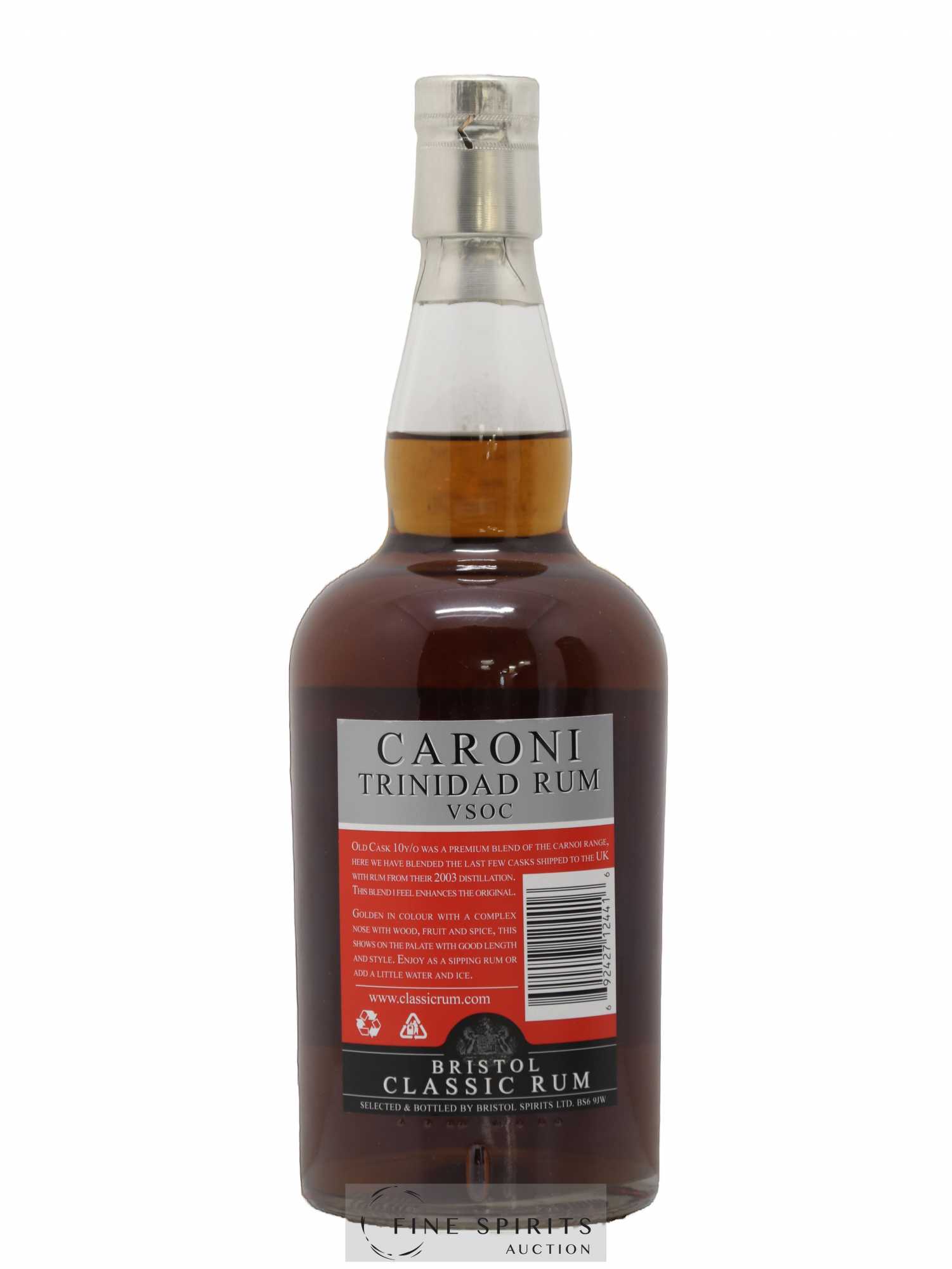 Caroni 10 years Bristol Spirits VSOC - Bristol Classic Rum - Lot of 1 bottle - 2