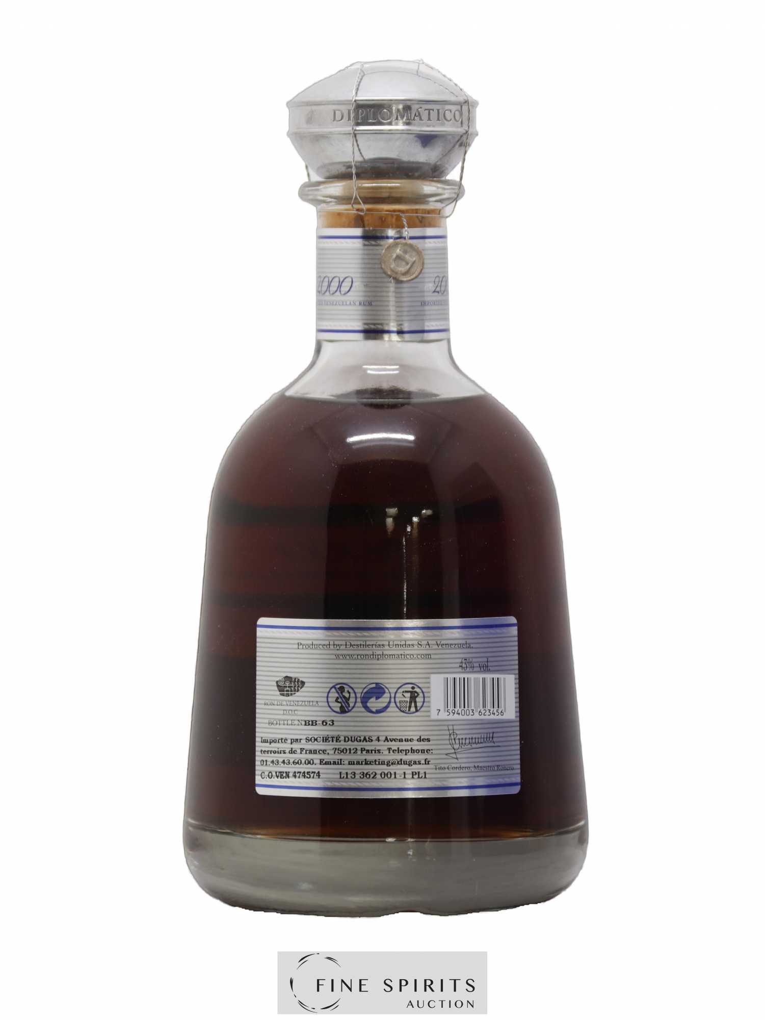 Diplomatico 2000 Of. Finished in Sherry Casks Single Vintage - Lot de 1 bouteille - 2