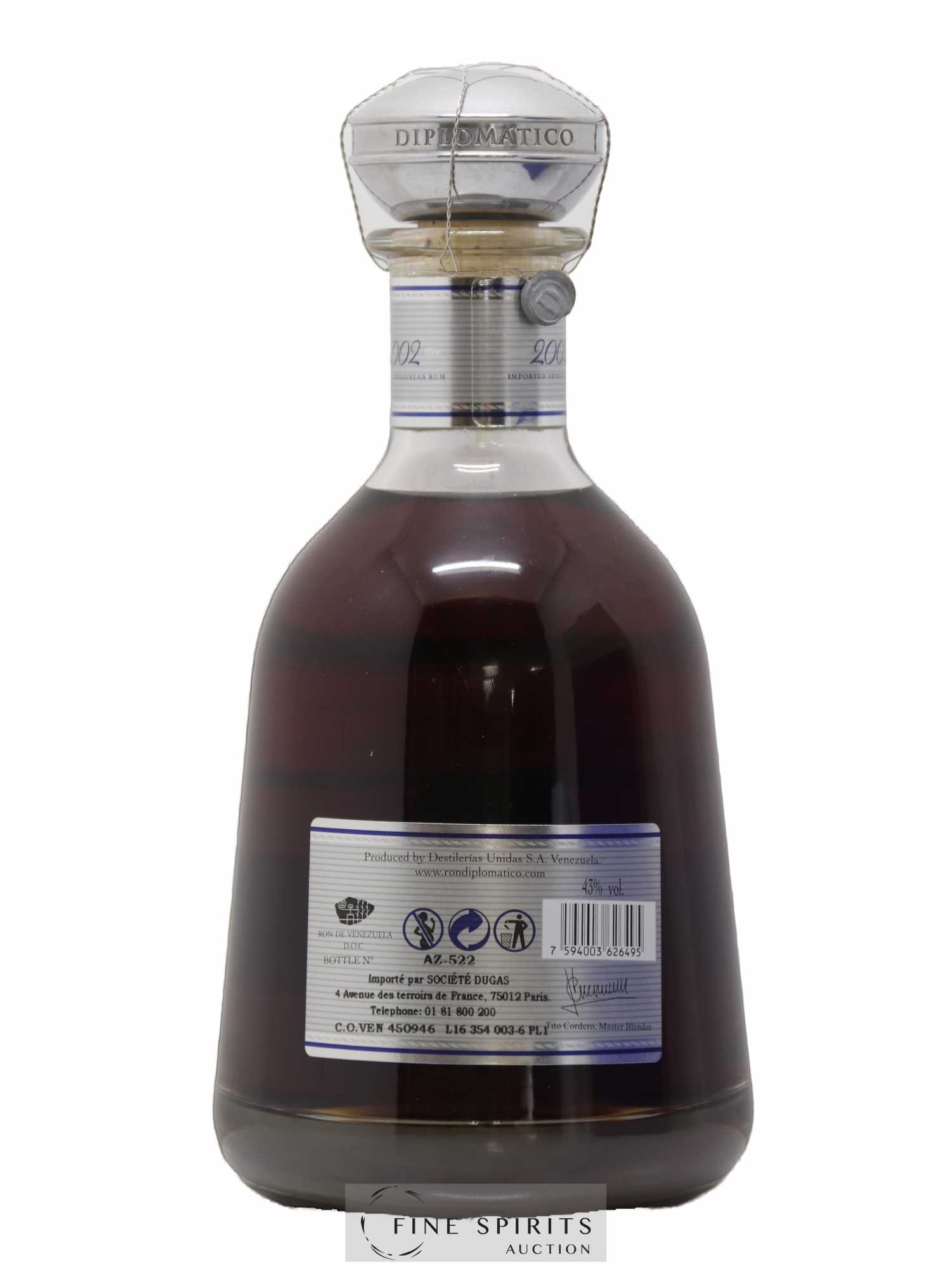 Diplomatico 2002 Of. Finished in Sherry Casks Single Vintage - Lot de 1 bouteille - 2