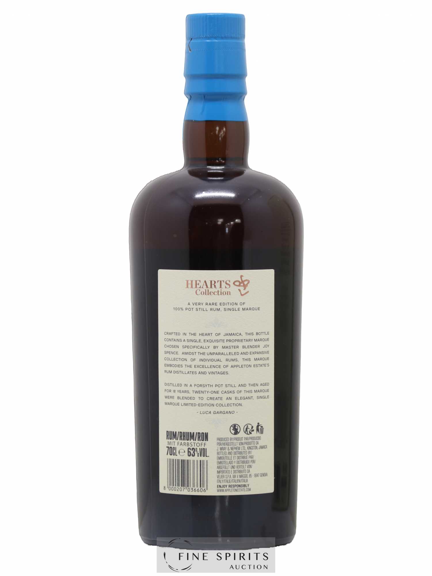 Appleton Estate 18 years 2003 Of. Pot Still Cask n°420930 through n°420950 - One of 5000 - bottled 2021 Hearts Collection - Lot de 1 bouteille - 2