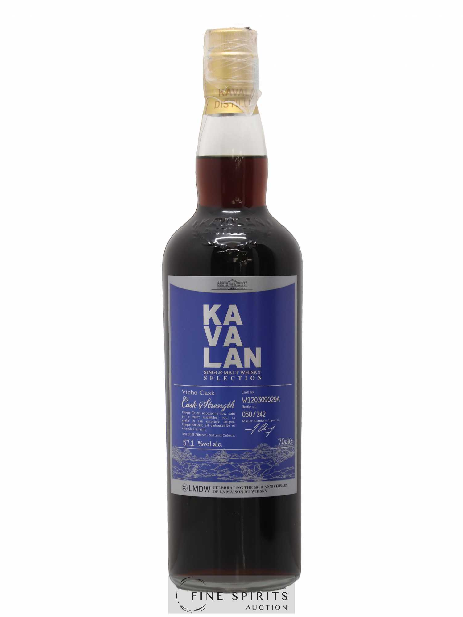 Kavalan Of. Selection Vinho Cask n°W120309029A - One of 242 - bottled 2016 LMDW 60th Anniversary Cask Strength - Lot de 1 bouteille - 1