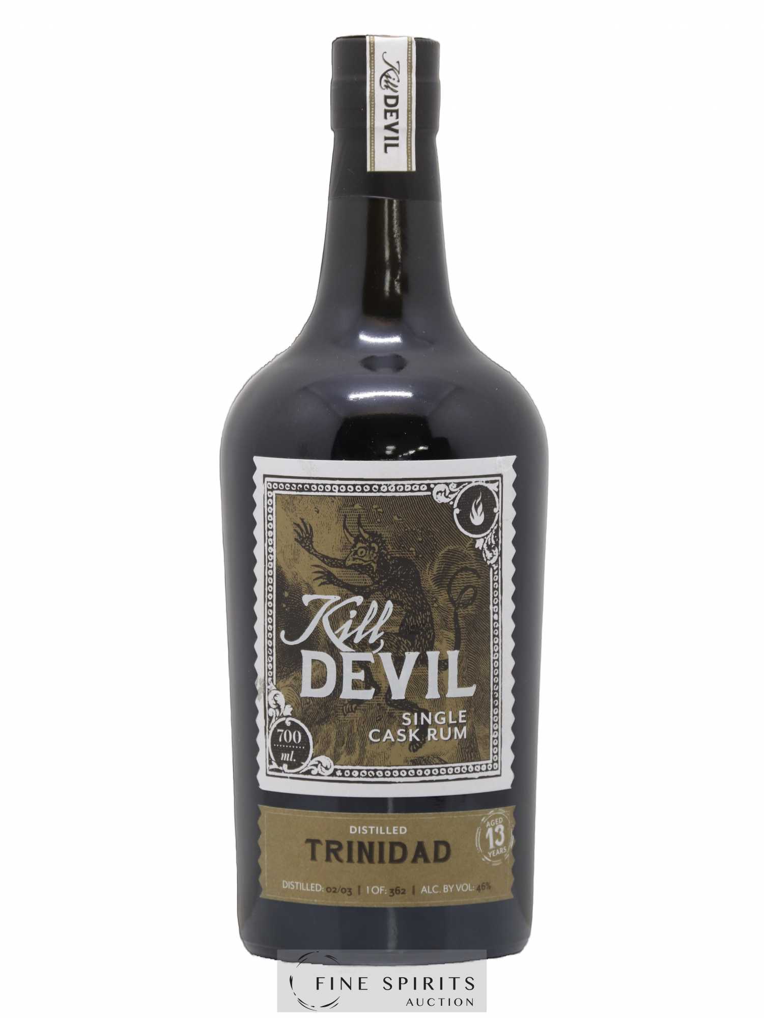 Kill Devil 13 years 2003 Edition Spirits One of 362 - Lot de 1 bouteille - 1