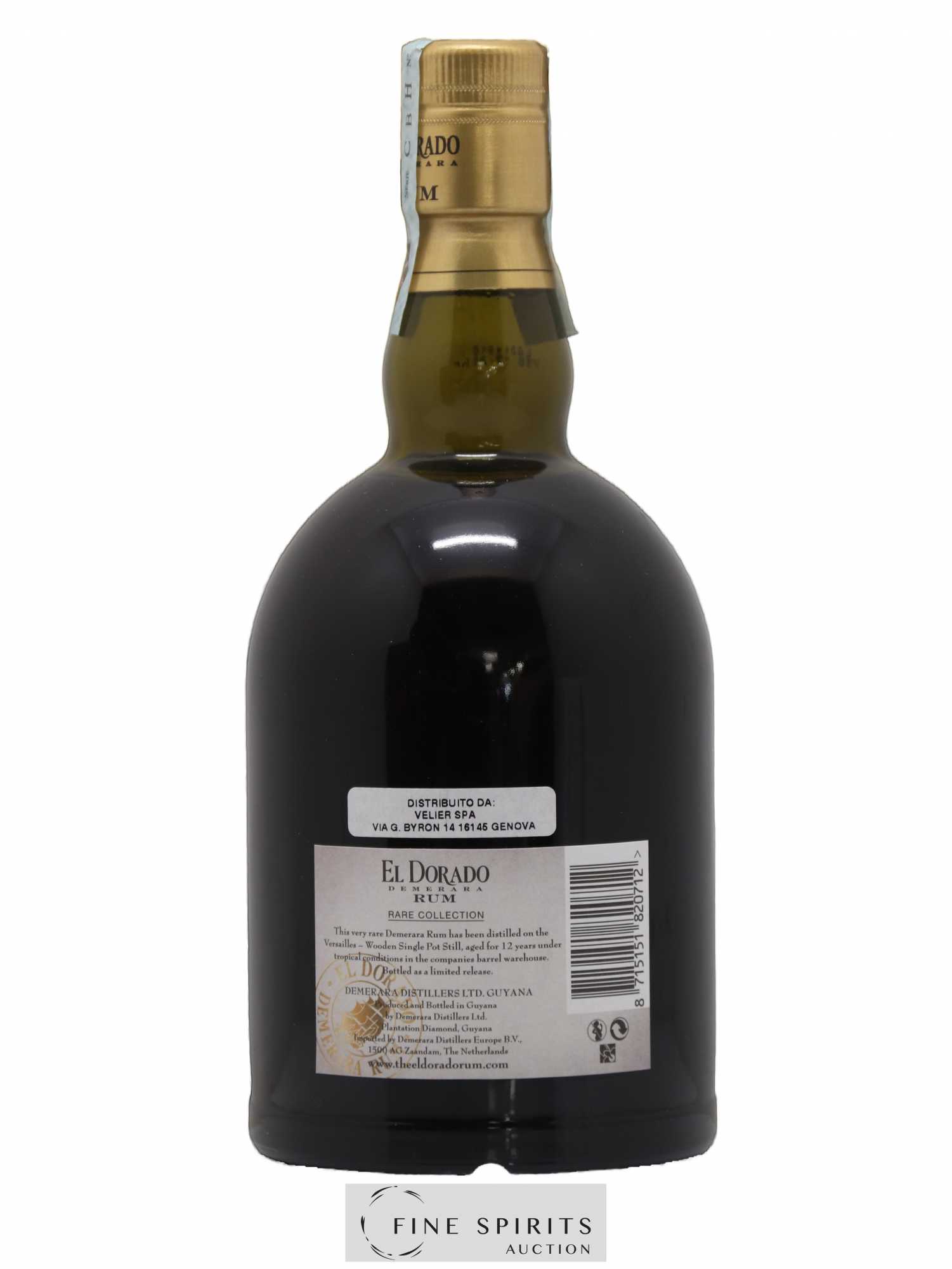 El Dorado 12 years 2002 Of. Rare Collection Versailles Rum Marque VSG - bottled in 2015 Limited Release - Lot de 1 bouteille - 2