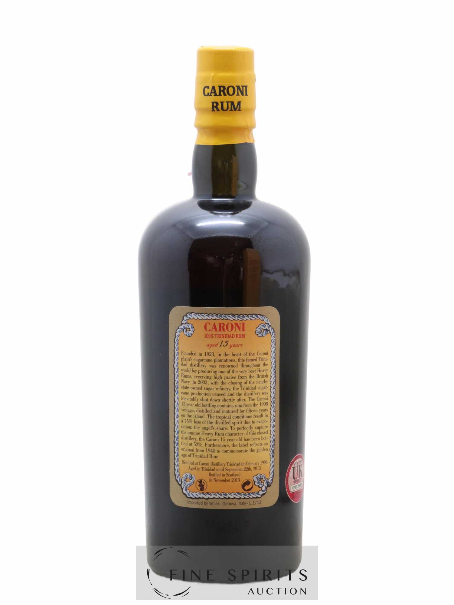 Caroni 15 years 1998 Velier 104° Proof bottled 2013 Extra Strong - Lot de 1 bouteille - 2