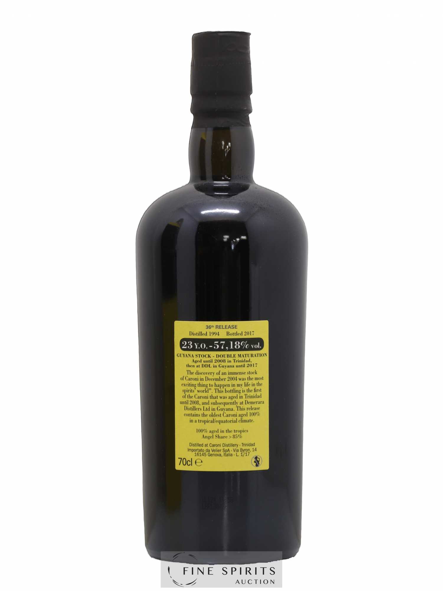 Caroni 23 years 1994 Velier 36th Release Double Maturation - bottled 2017 Guyana Stock - Lot de 1 bouteille - 2