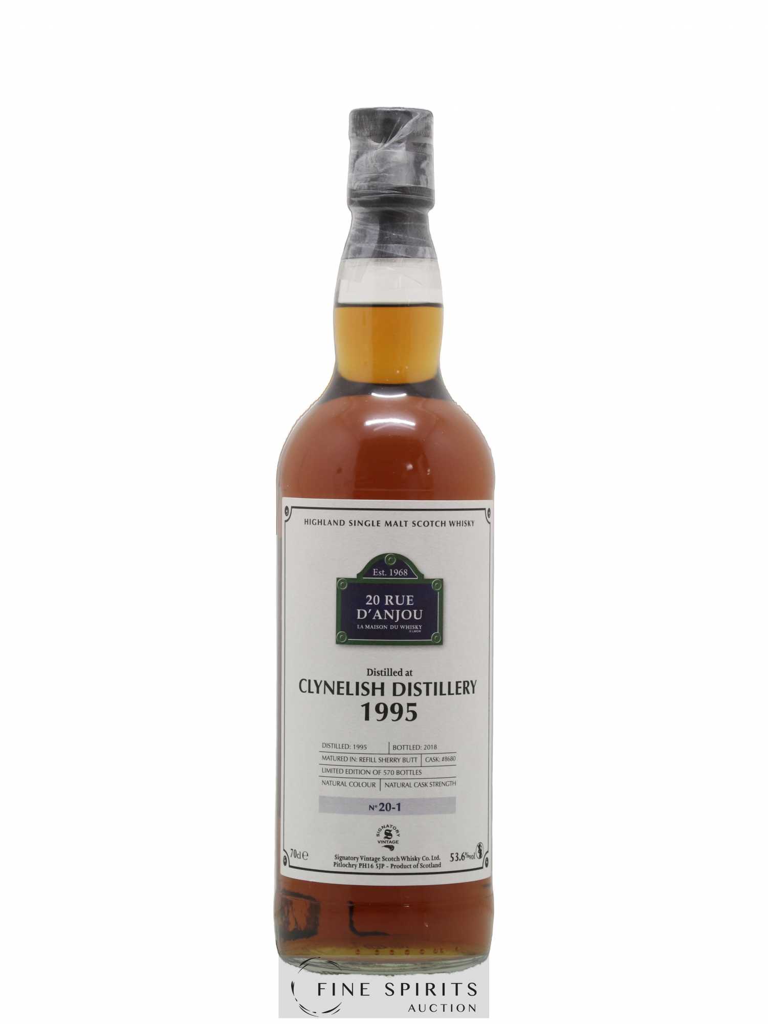Clynelish 1995 Signatory Vintage 20 rue d'Anjou Cask n°8680 - One of 570 - bottled 2018 LMDW - Lotto di 1 bottiglia - 1