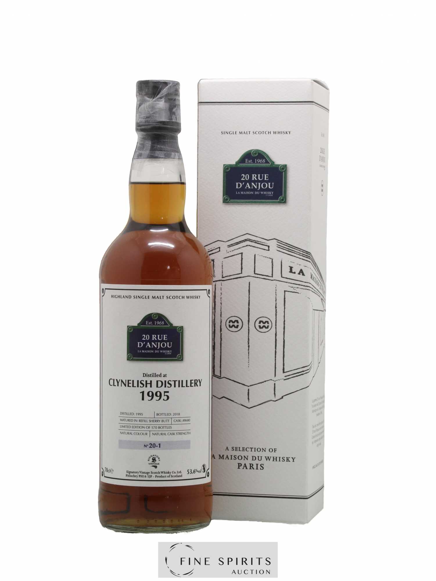 Clynelish 1995 Signatory Vintage 20 rue d'Anjou Cask n°8680 - One of 570 - bottled 2018 LMDW - Lotto di 1 bottiglia - 0