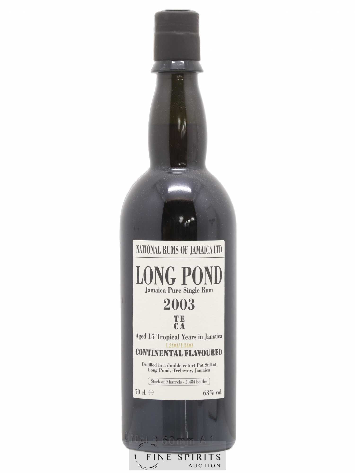 Long Pond 15 years 2003 Of. Mark TECA - One of 2484 - bottled 2018 LM&V National Rums of Jamaica - Lot de 1 bouteille - 1