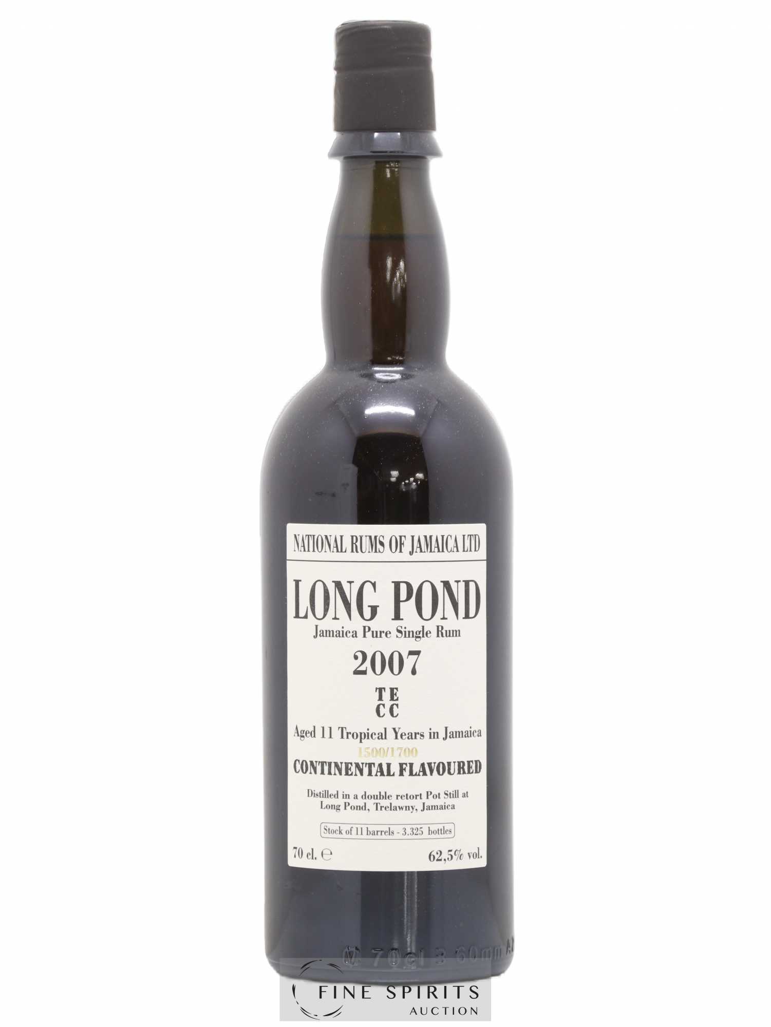 Long Pond 11 years 2007 Of. Mark TECC - One of 3325 - bottled 2018 LM&V National Rums of Jamaica - Lot de 1 bouteille - 1