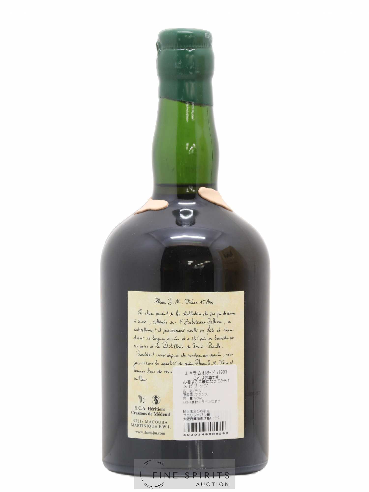 J.M 15 years 1993 Of. - Lot de 1 bouteille - 2
