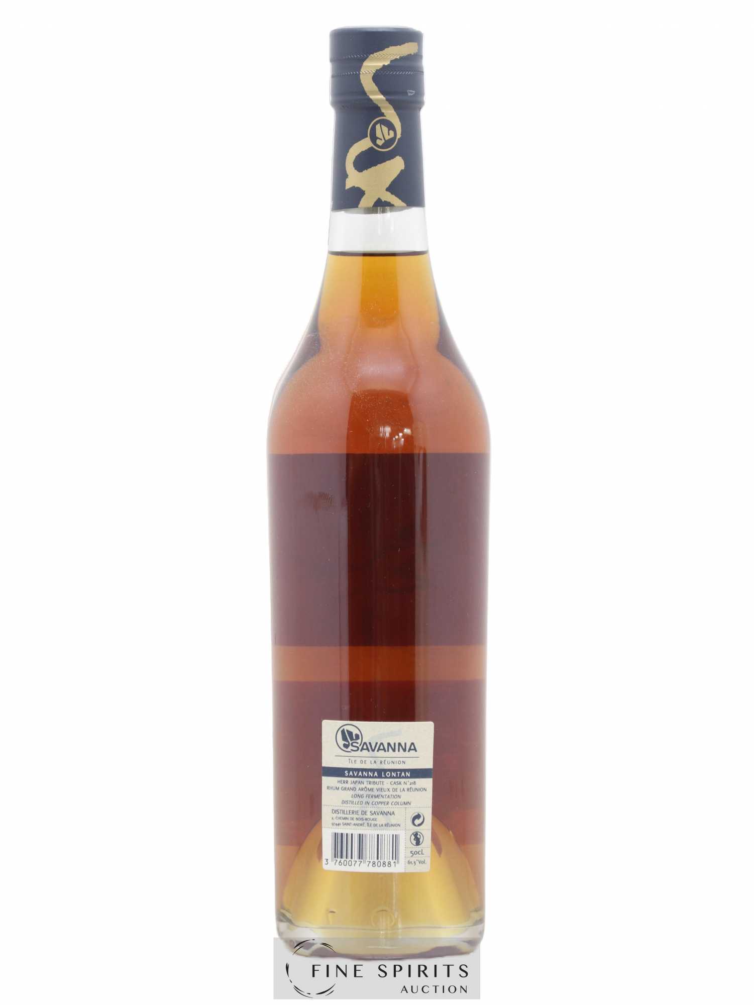 Savanna 10 years 2007 Of. Herr Japan Tribute Single Cask n°218 - One of 761 Grand Arôme 50cl - Lot de 1 bouteille - 2
