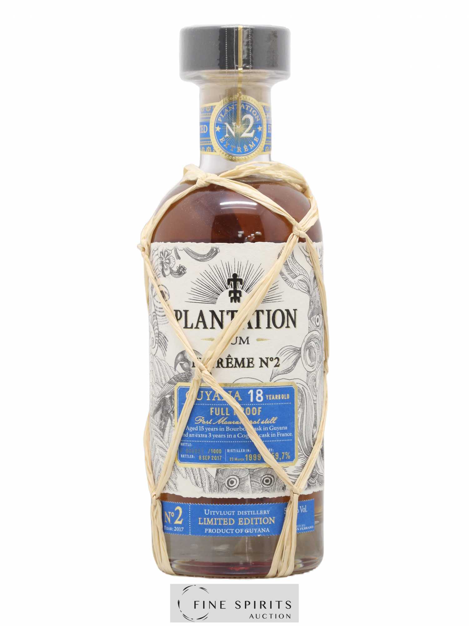 Plantation 18 years 1999 Pierre Ferrand Extrême n°2 One of 1000 - bottled 2017 Limited Edition - Lot de 1 bouteille - 1