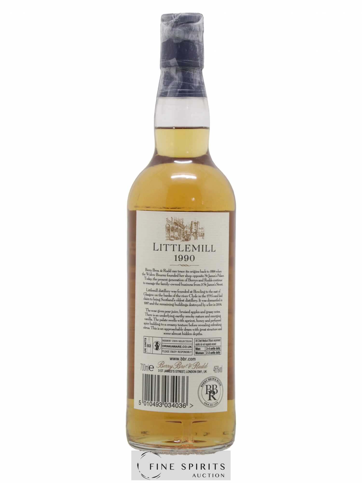 Littlemill 22 years 1990 Berry Bros & Rudd Cask n°21 - bottled 2013 Unchillfiltered - Lot de 1 bouteille - 1