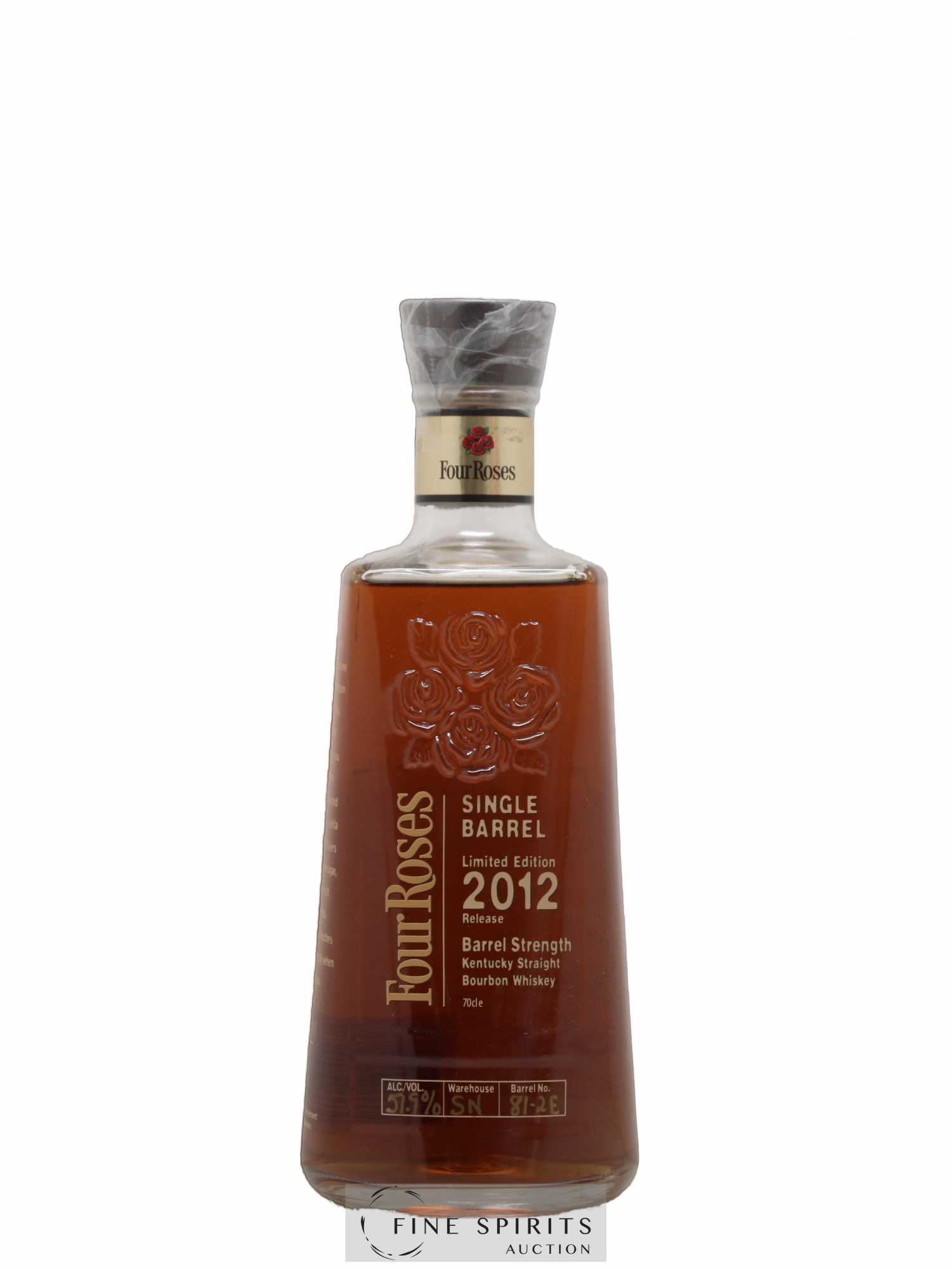 Four Roses 12 years Of. Single Barrel Barrel Strength n° 81-2E - One of 5178 - 2012 Release Limited Edition - Lot de 1 bouteille - 0