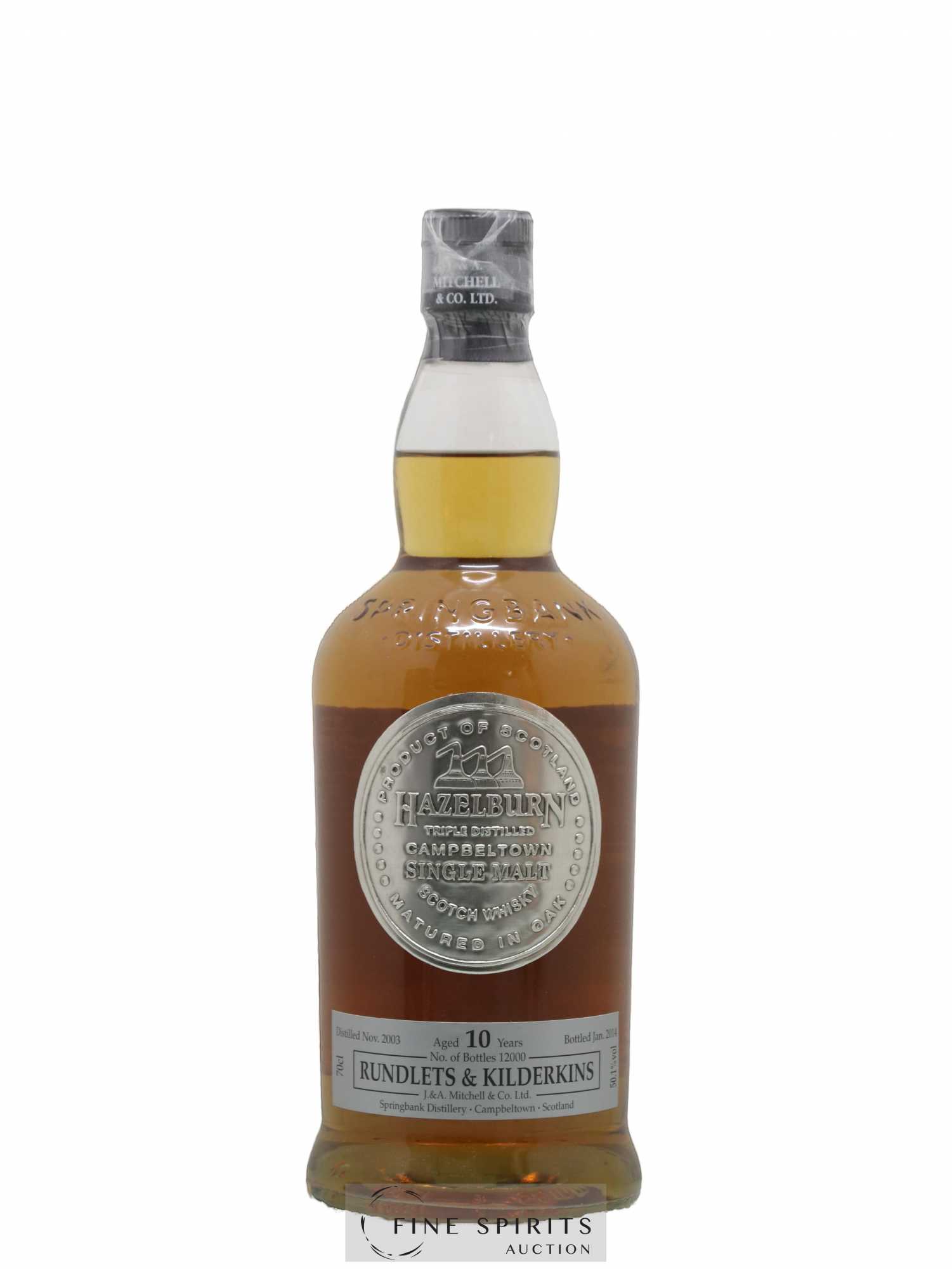 Hazelburn 10 years 2003 Of. One of 12000 - bottled 2014 Triple Distilled - Lotto di 1 bottiglia - 1