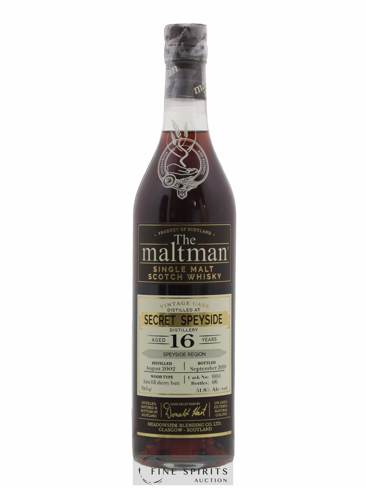 The Maltman 16 years 2002 Meadow Blending Secret Speyside Cask n°900145 - One of 681 - bottled 2018 - Lot of 1 bottle - 1